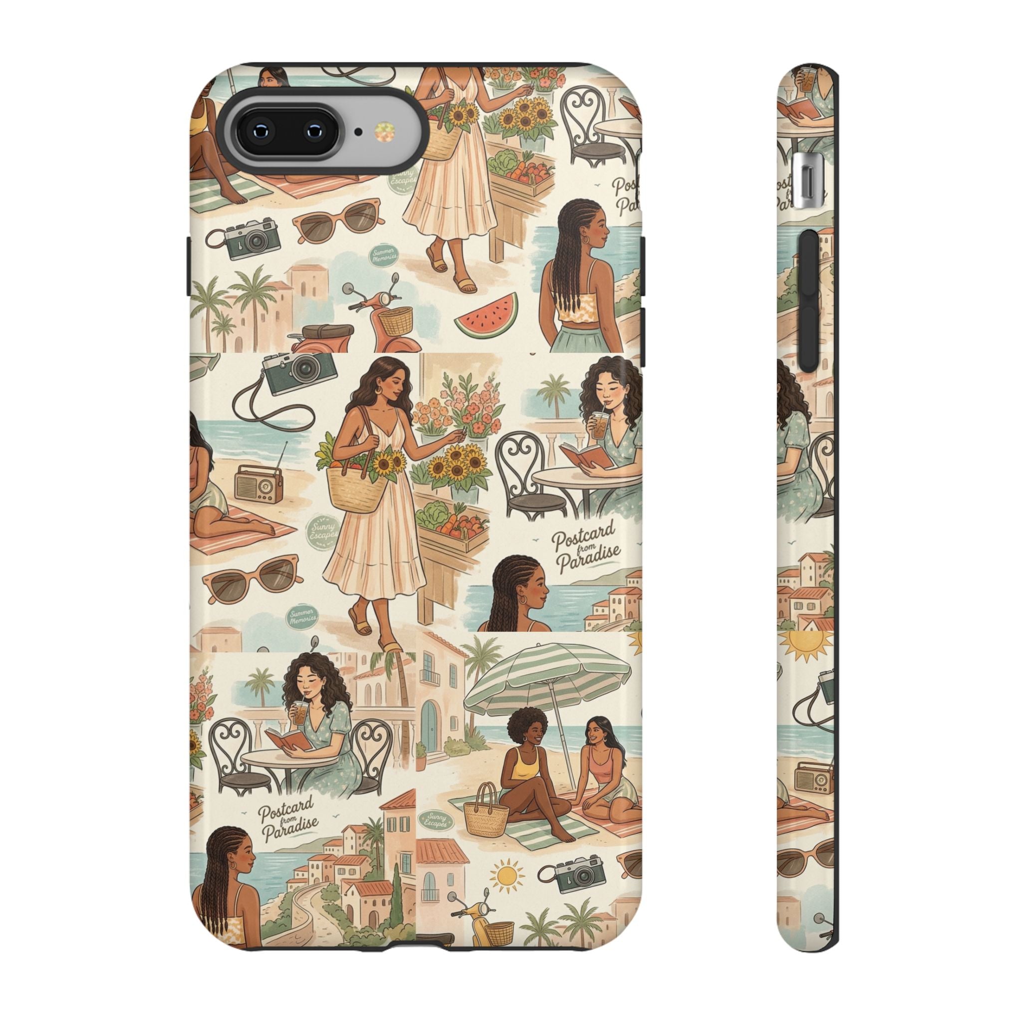 Tropical Vacation Phone Case — Vintage Beach Women Pattern