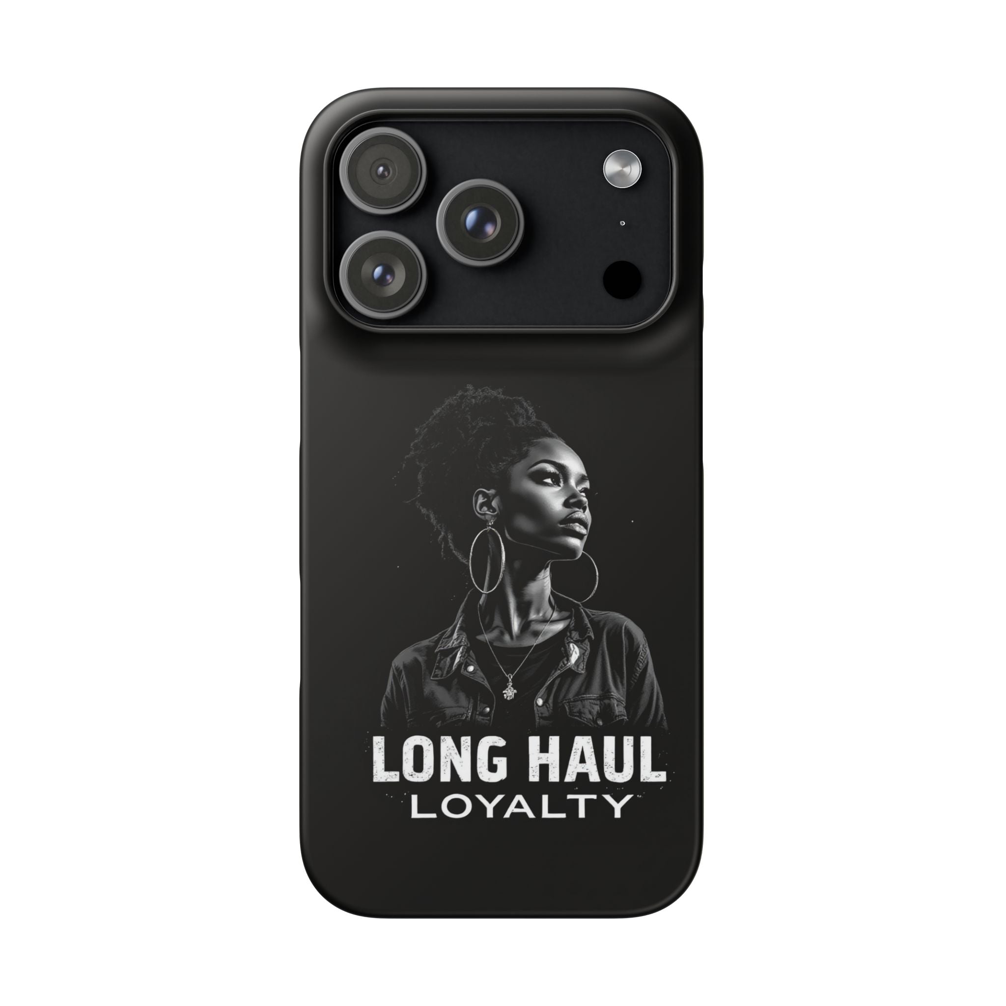 Phone Case — "Long Haul Loyalty" Black Portrait Snap Case