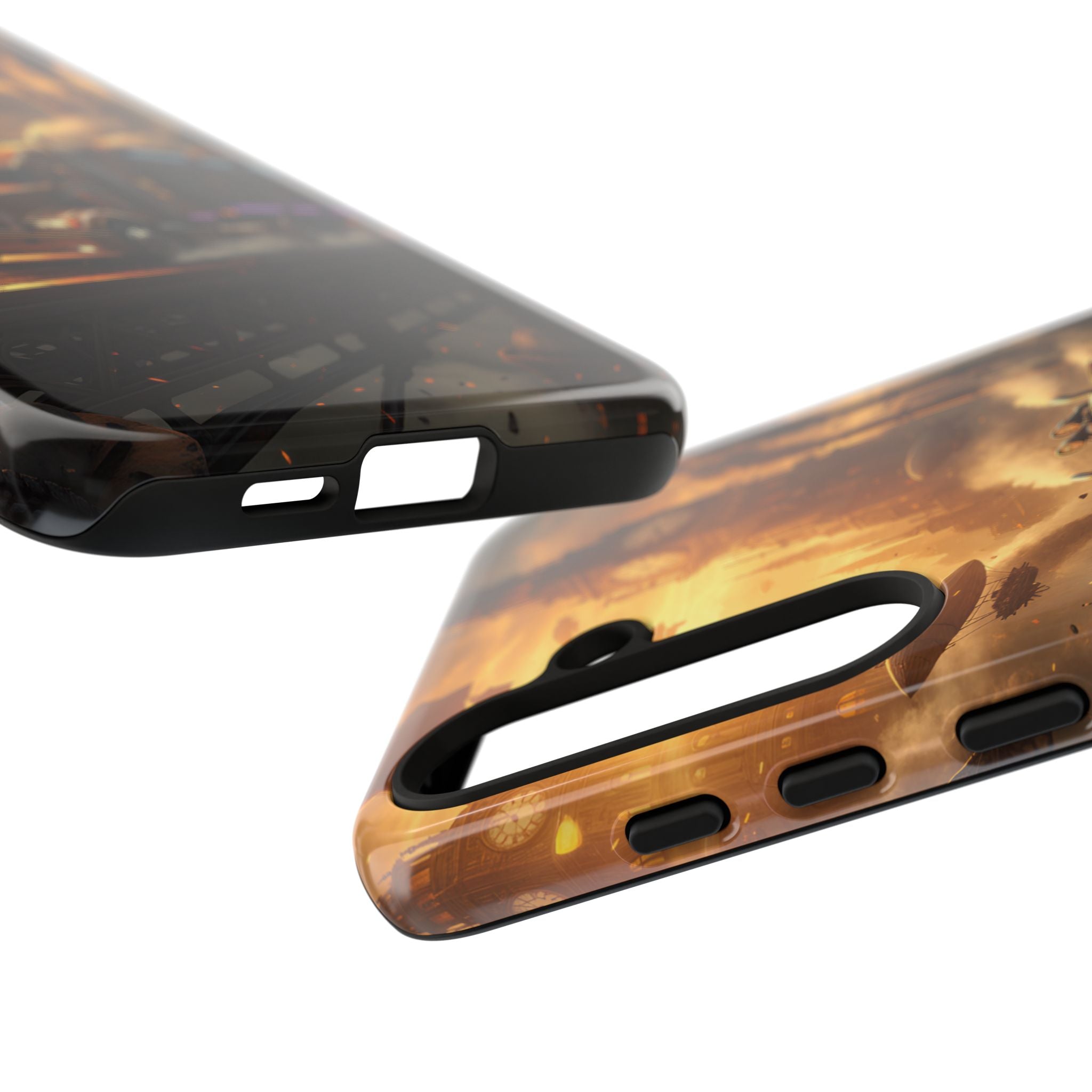 Steampunk Freightliner Phone Case — Rugged Trucking Cityscape iPhone Cover