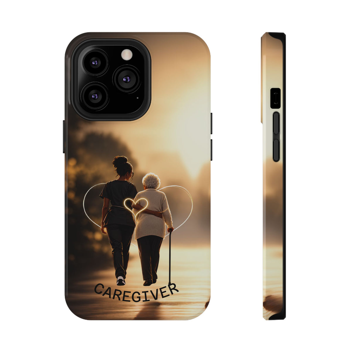 Caregiver Phone Case — Impact-Resistant Protective Case with Heart Design