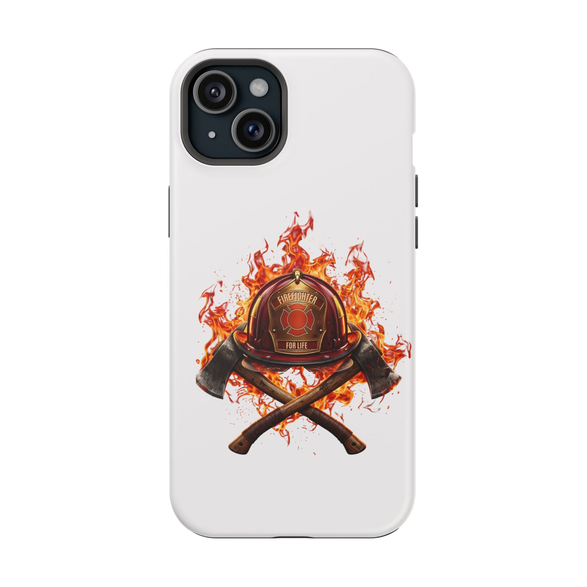 Firefighter Helmet Flames Phone Case — Station 117 Magnetic Impact-Resistant Case