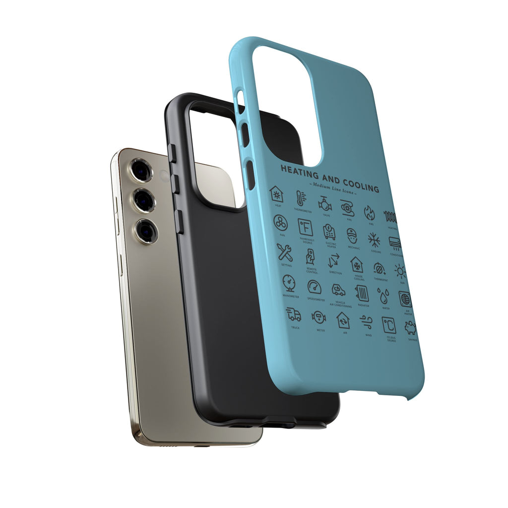 Heating and Cooling Icons Phone Case – HVAC Technician Protective Phone Cover