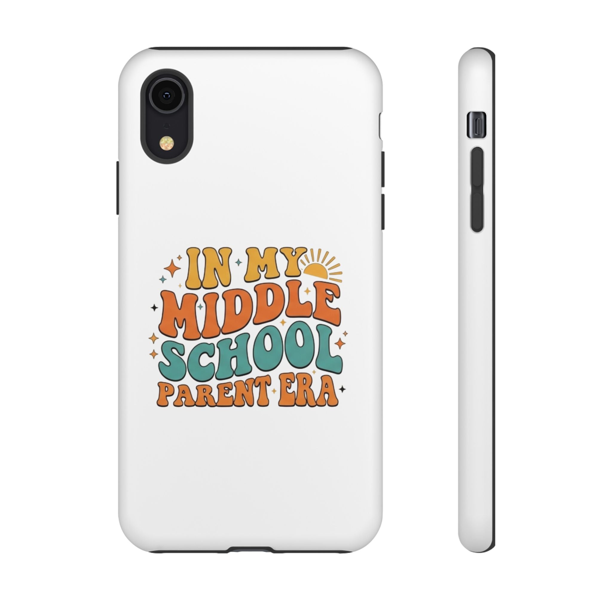 Middle School Parent Phone Case — "In My Middle School Parent Era" Retro Design