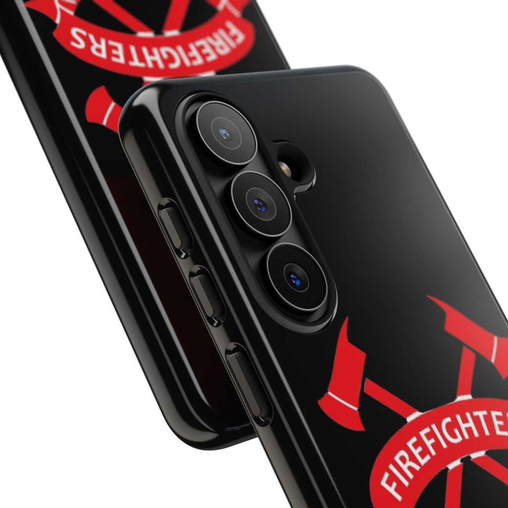 Firefighters Tough Phone Case — Red Crossed Axes Design