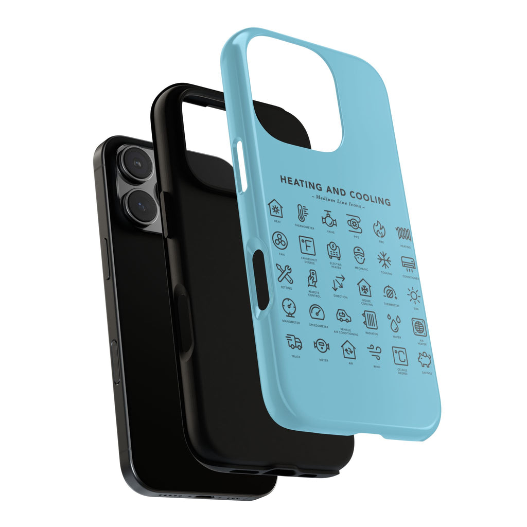 Heating and Cooling Icons Phone Case – HVAC Technician Protective Phone Cover