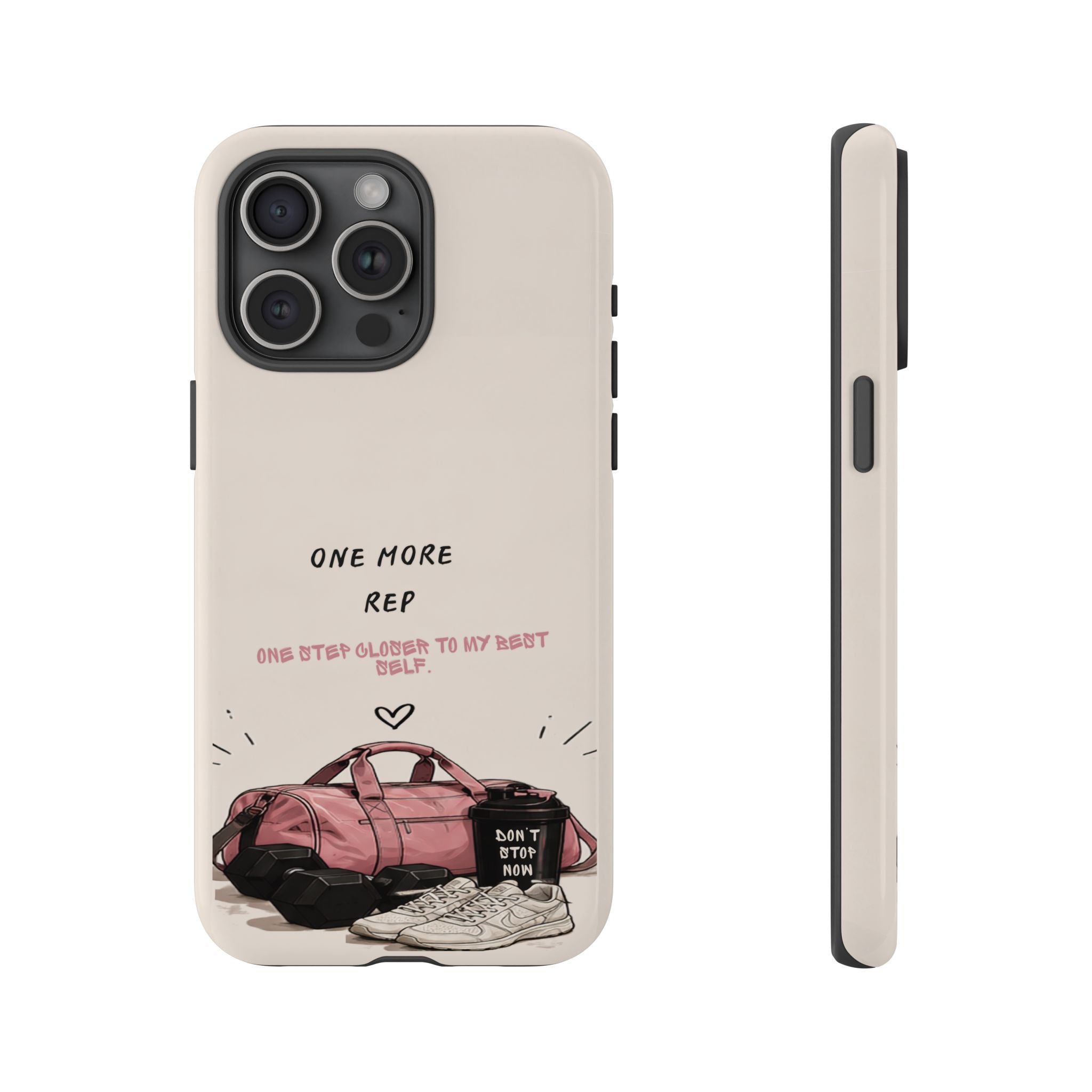 Gym Phone Case — "One More Rep" Workout Duffle & Sneakers Protective Case