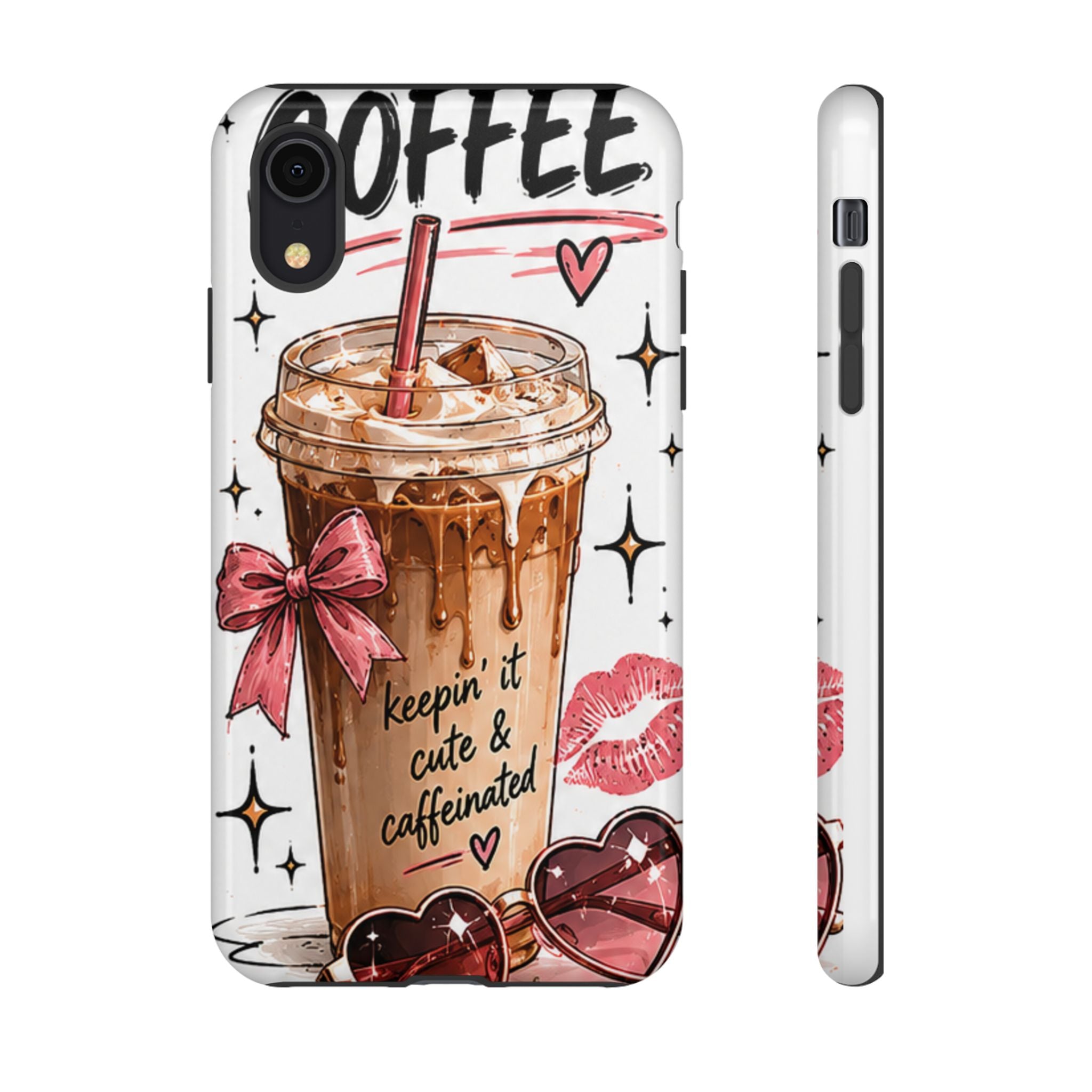 Phone Case — "Keepin' It Cute & Caffeinated" Iced Coffee Design