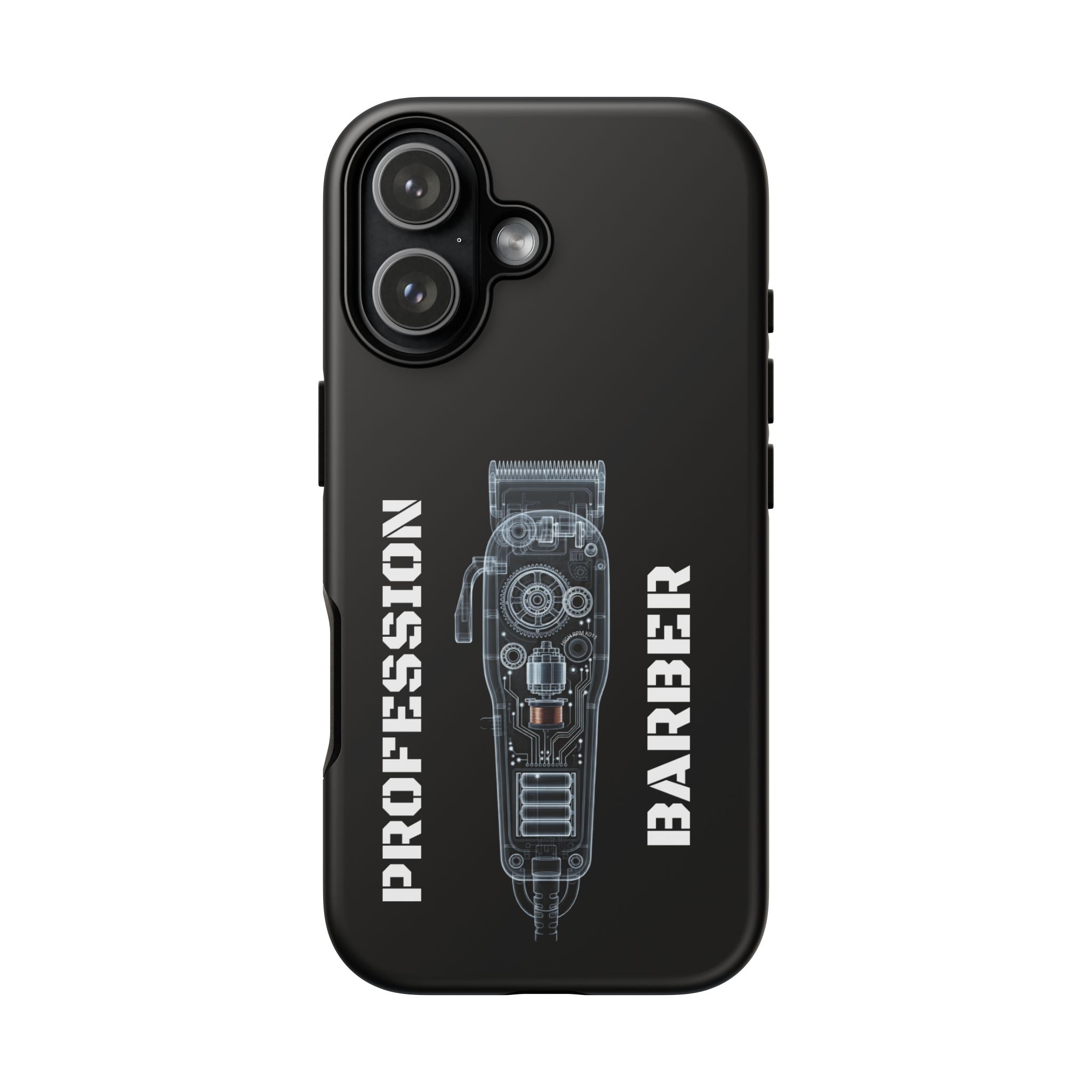 Barber Clip Cord X‑Ray Tough Phone Case – Professional Barber Gift