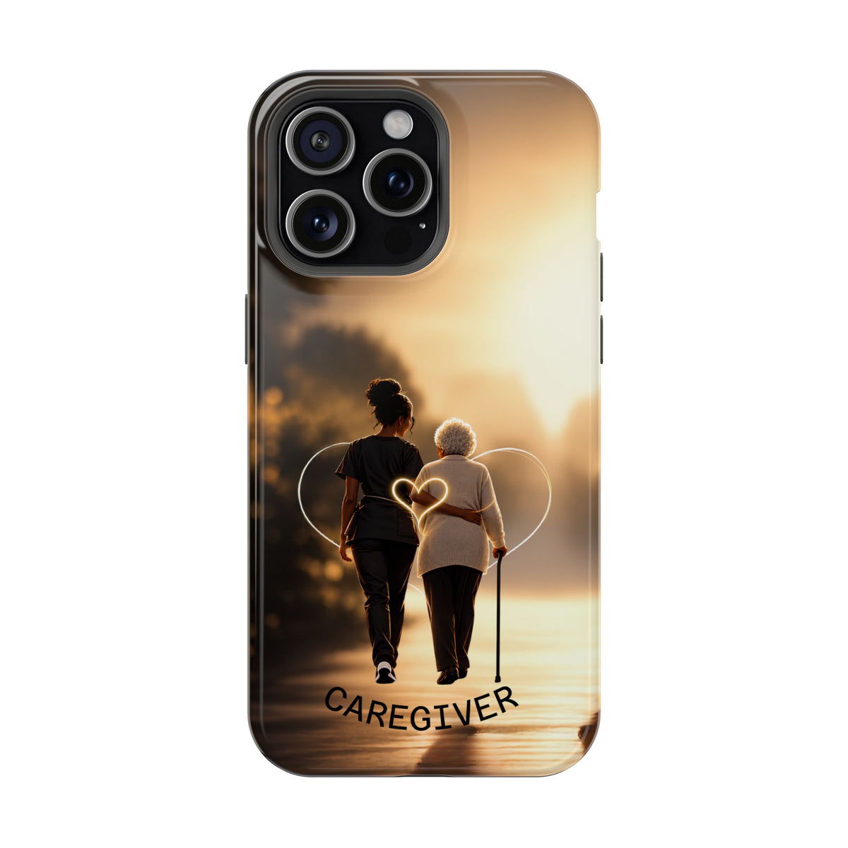 Caregiver Phone Case — Impact-Resistant Protective Case with Heart Design