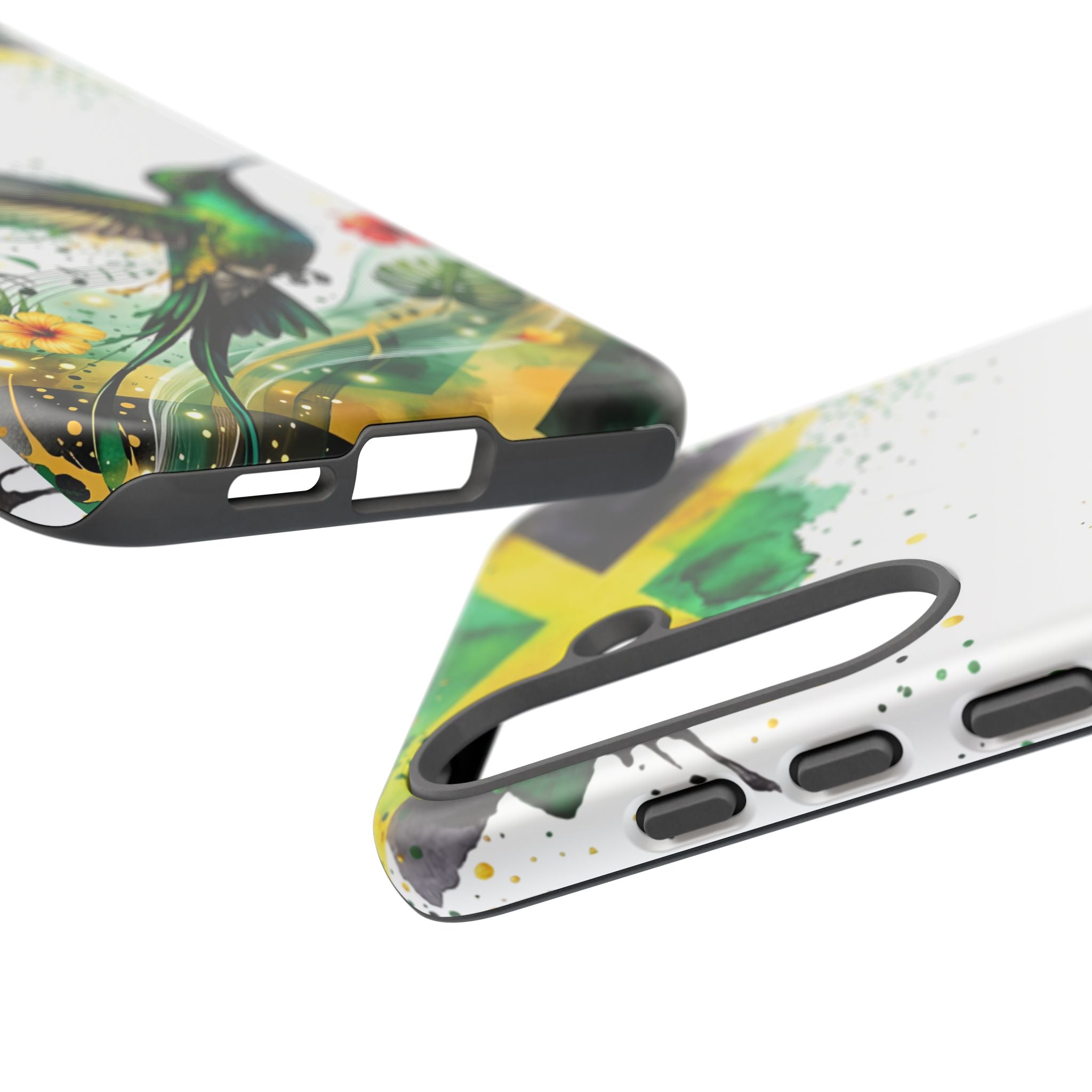 Hummingbird Jamaica Tough Phone Case – Tropical Floral Protective Cover