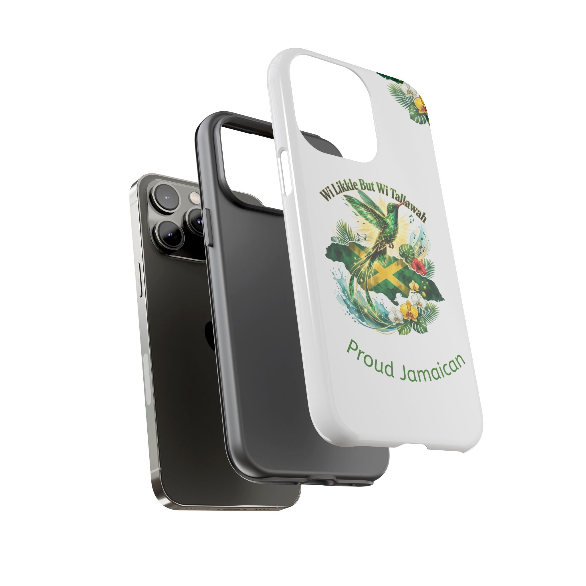 Jamaica Hummingbird Phone Case — “Wi Likkle But Wi Tallawah” Tropical Protective Cover