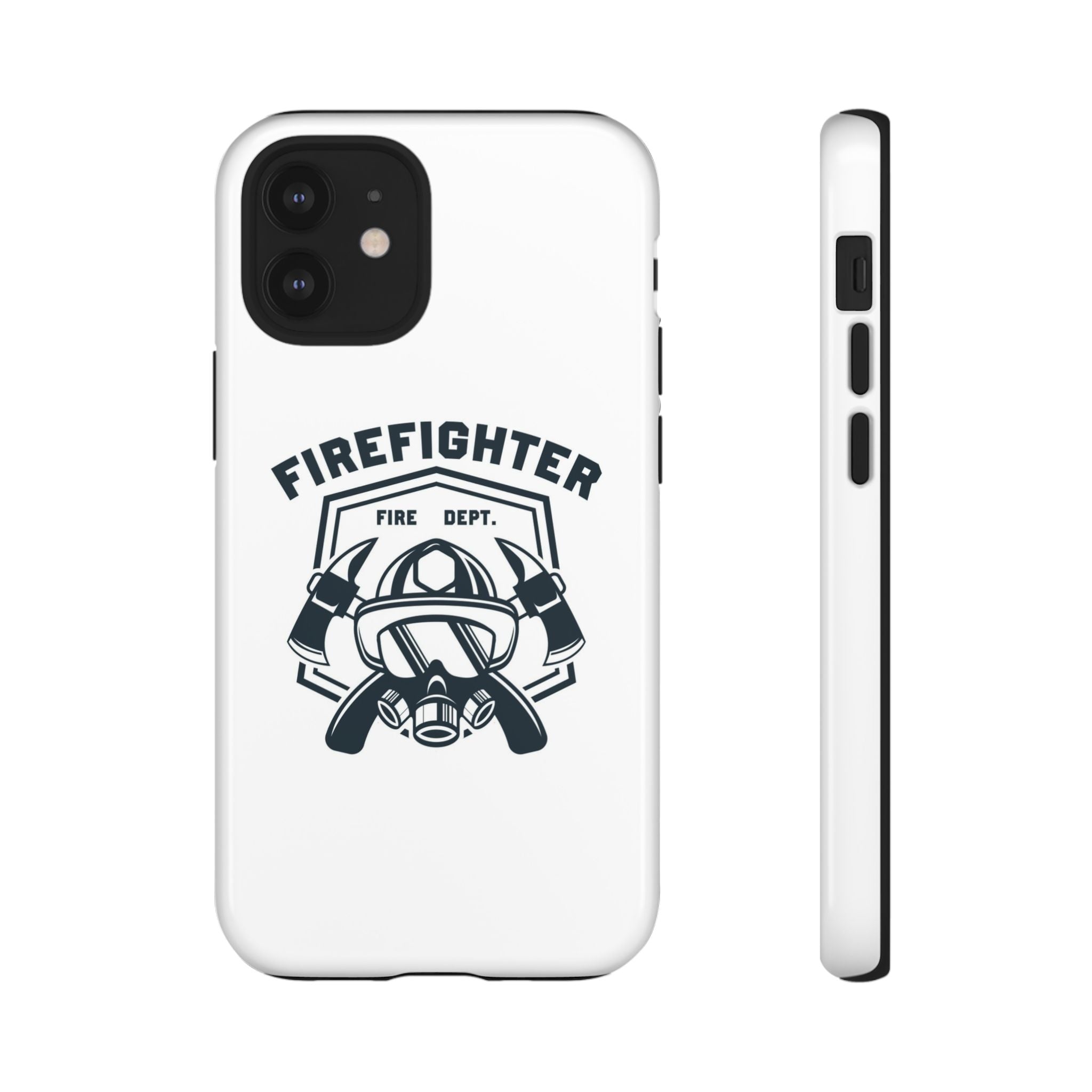 Firefighter Tough Phone Case — Fire Dept Helmet & Axes Protective Cover