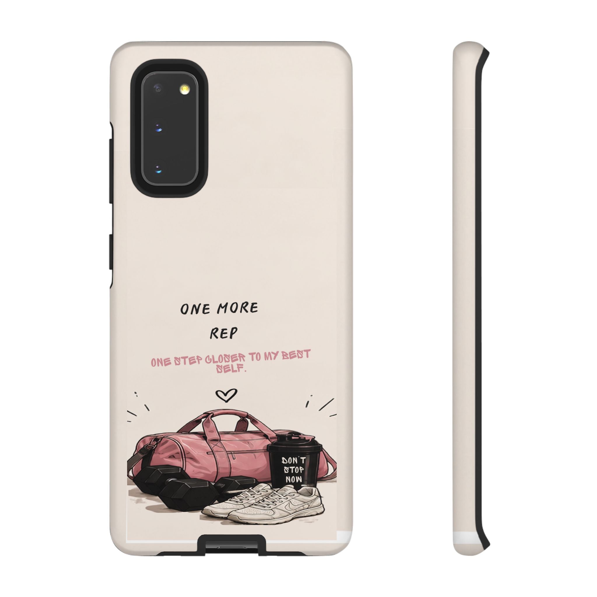 Gym Phone Case — "One More Rep" Workout Duffle & Sneakers Protective Case