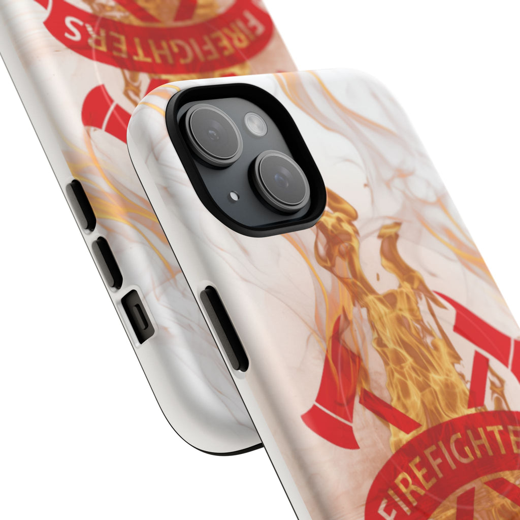 Firefighter Emblem Tough Magnetic Phone Case — Flame Design