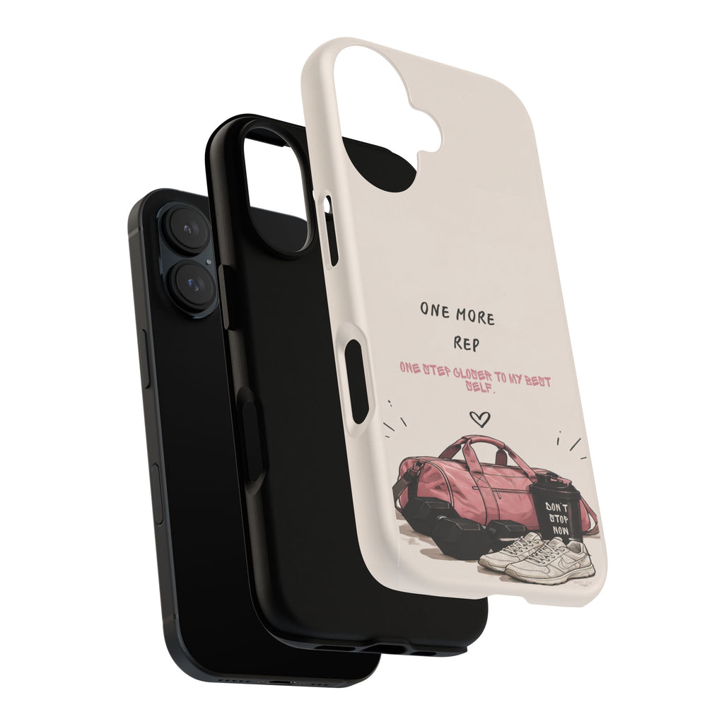 Gym Phone Case — "One More Rep" Workout Duffle & Sneakers Protective Case