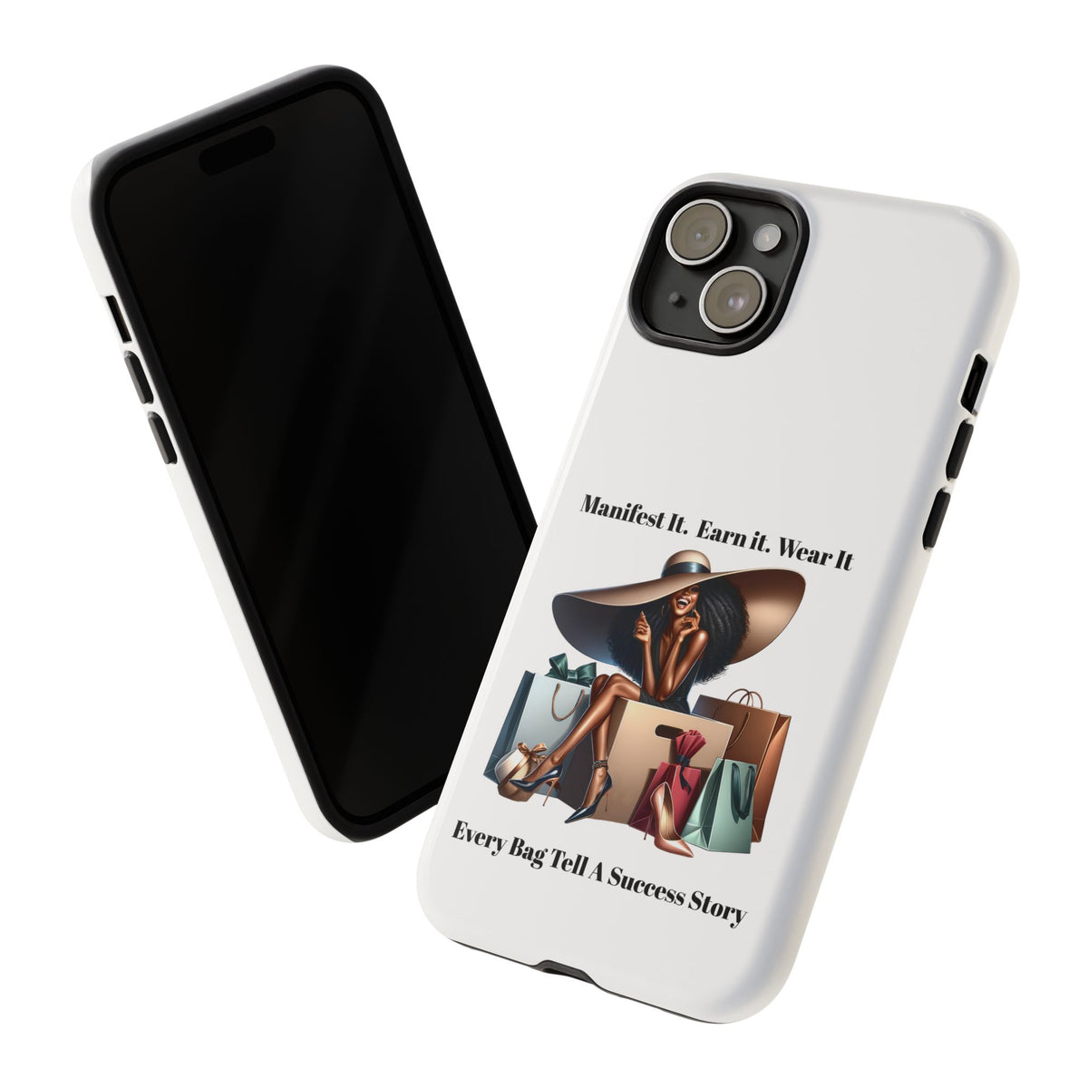 Phone Case - "Manifest It. Earn It. Wear It." Chic Shopper Design