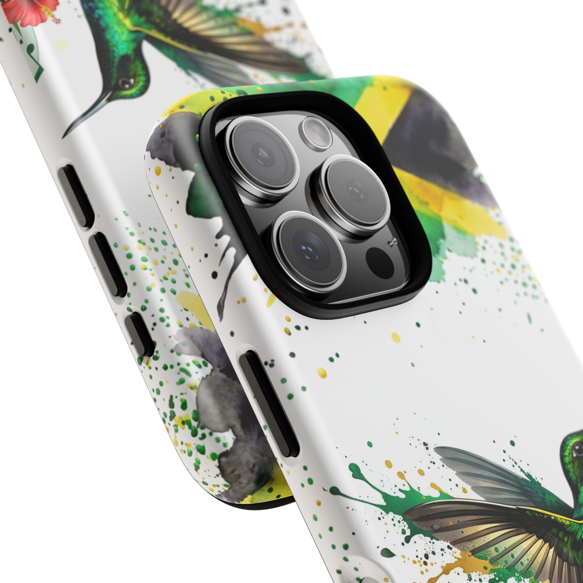 Hummingbird Jamaica Tough Phone Case – Tropical Floral Protective Cover