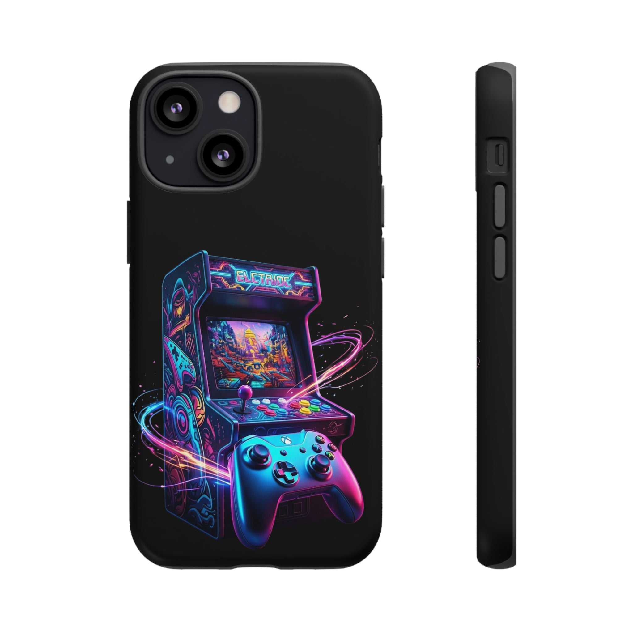 Retro Arcade Phone Case — Neon Gaming Controller Design