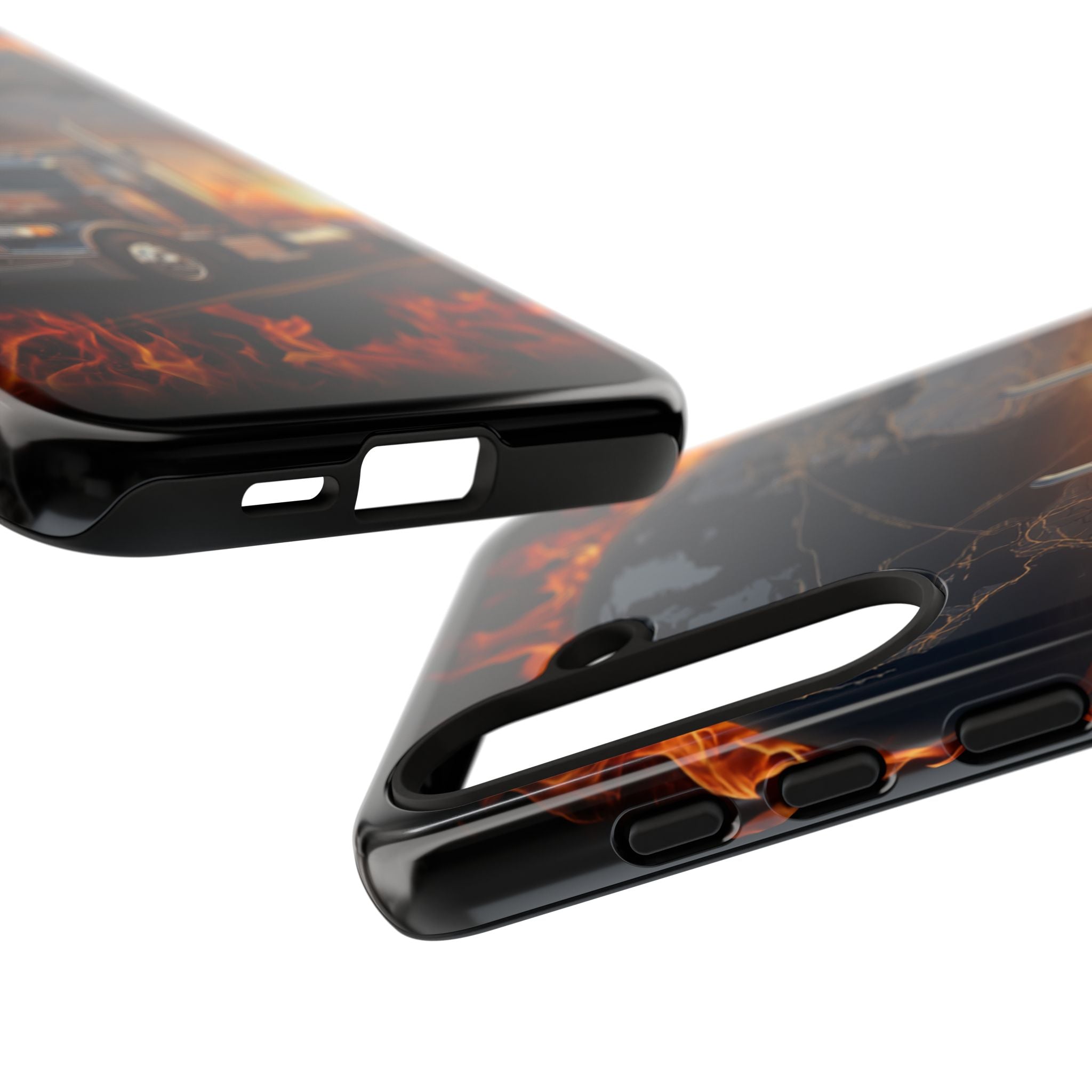 Truck Flames Phone Case — Bold Semi-Truck Globe Design