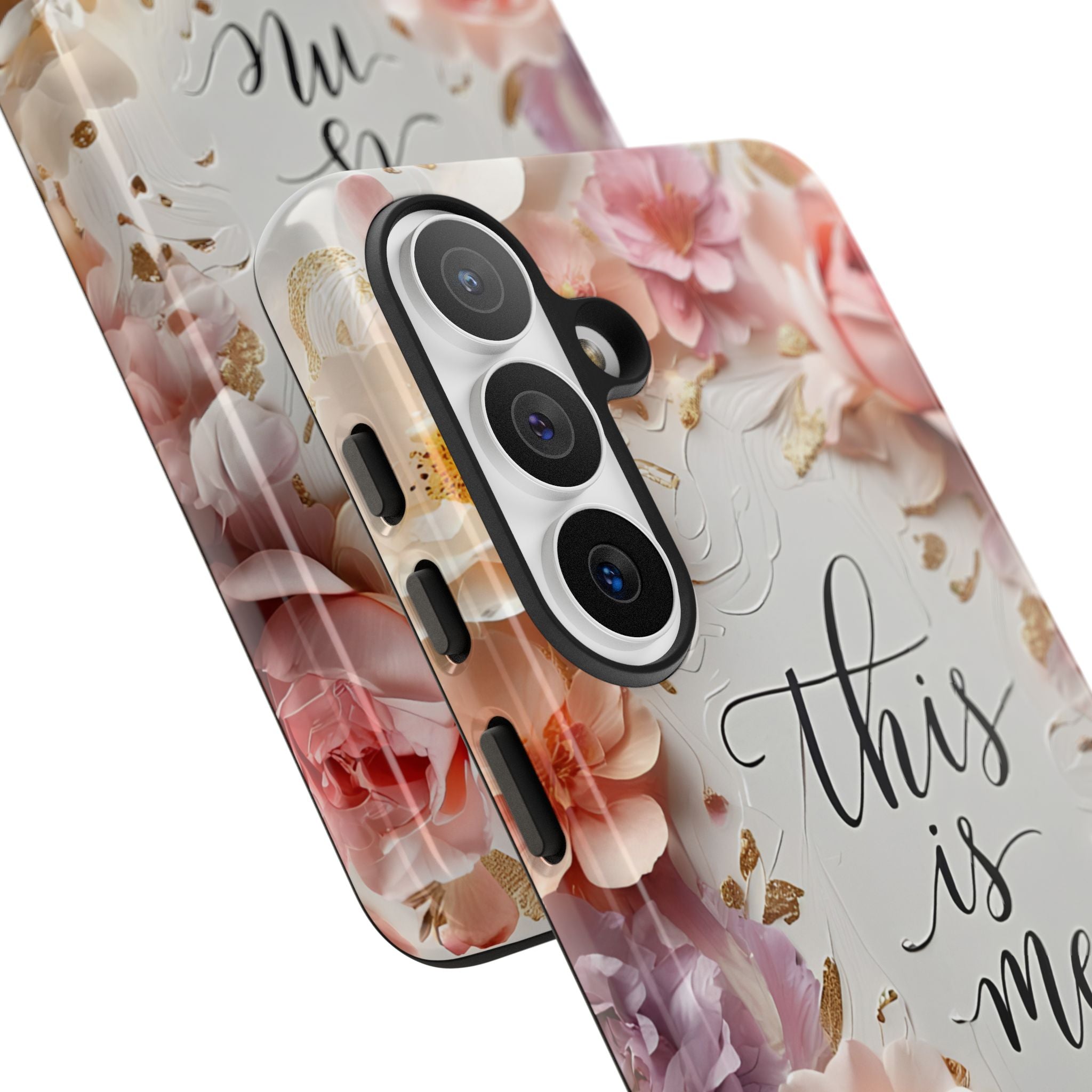 Floral "This Is Me" Tough Phone Case — Protective Floral iPhone Cover for Self-Expression, Gift for Her