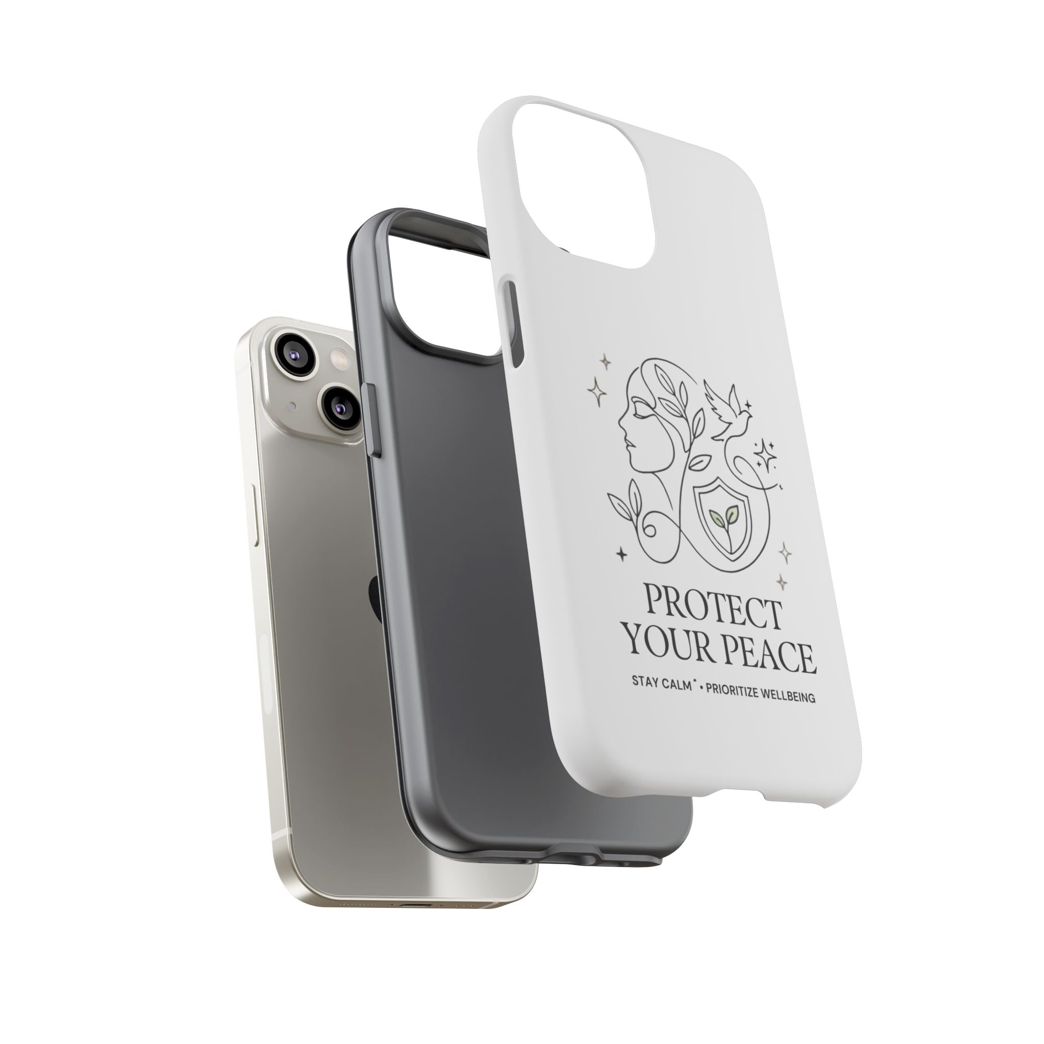 Protect Your Peace Phone Case – Minimalist Wellness iPhone Cover