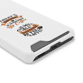 Phone Case with Card Holder — "Today's Good Mood Is Sponsored by Coffee" Slim Wallet Case