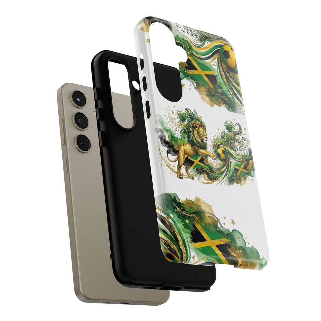 Jamaica Lion Phone Case — Jamaican Flag Rasta Protective Tough Case