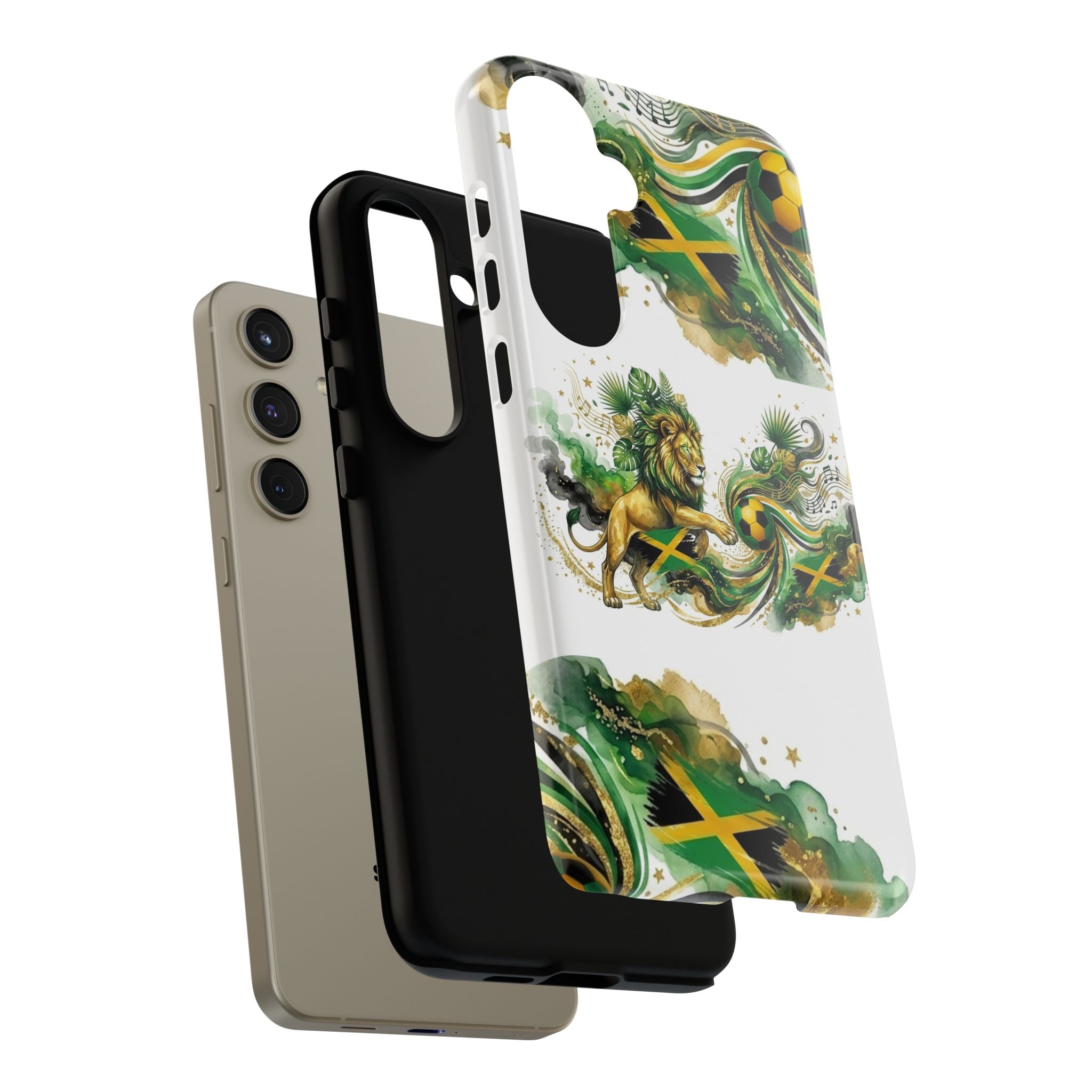 Jamaica Lion Phone Case — Jamaican Flag Rasta Protective Tough Case