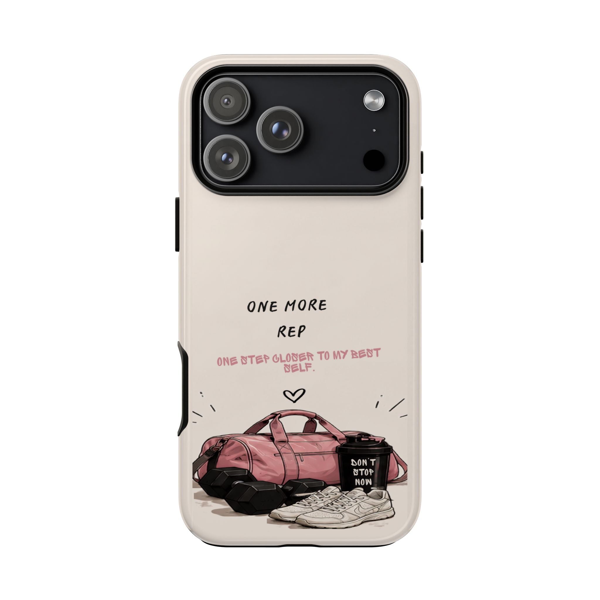 Gym Phone Case — "One More Rep" Workout Duffle & Sneakers Protective Case