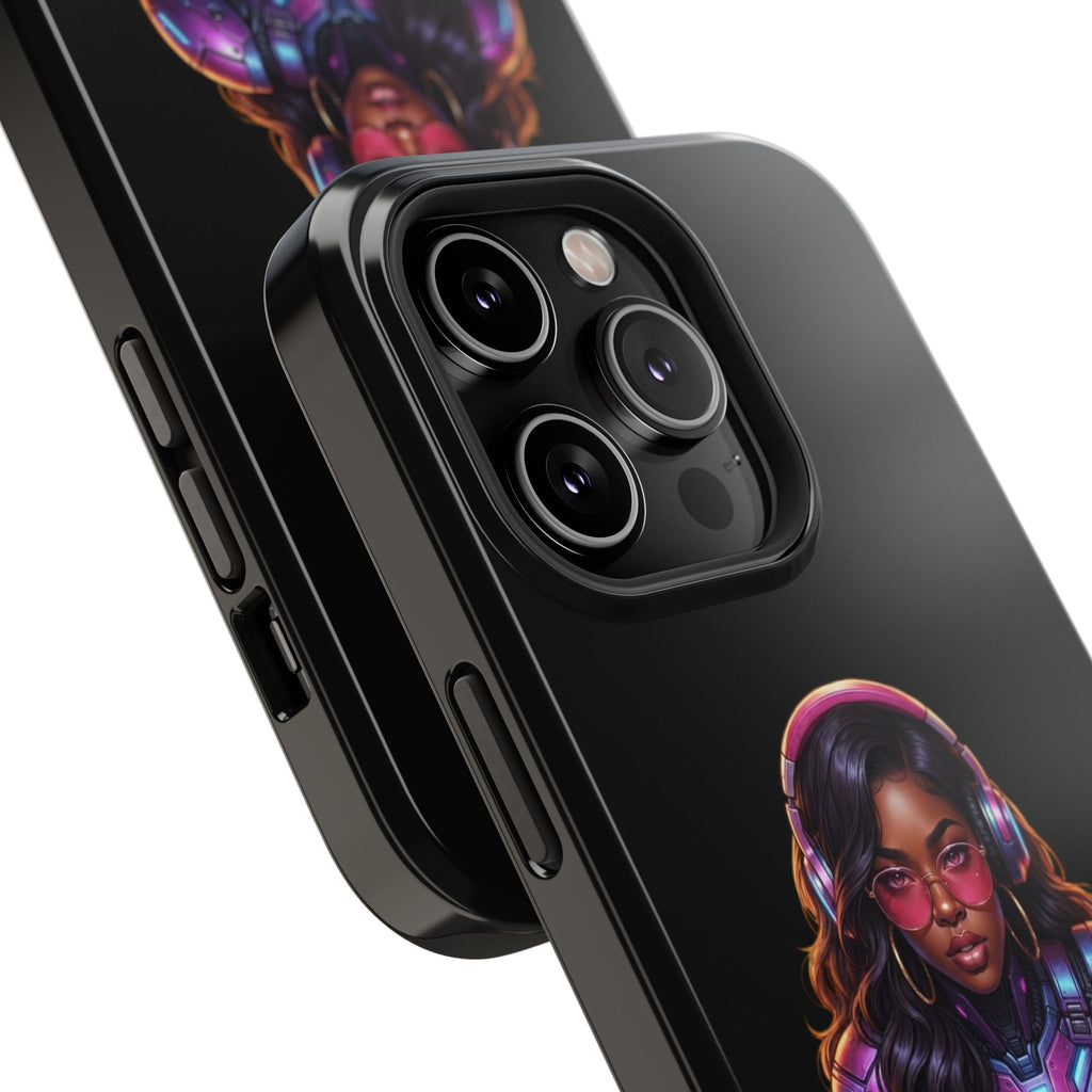 Gamer Girl Cyber Armor Phone Case — Impact‑Resistant Protective Cover