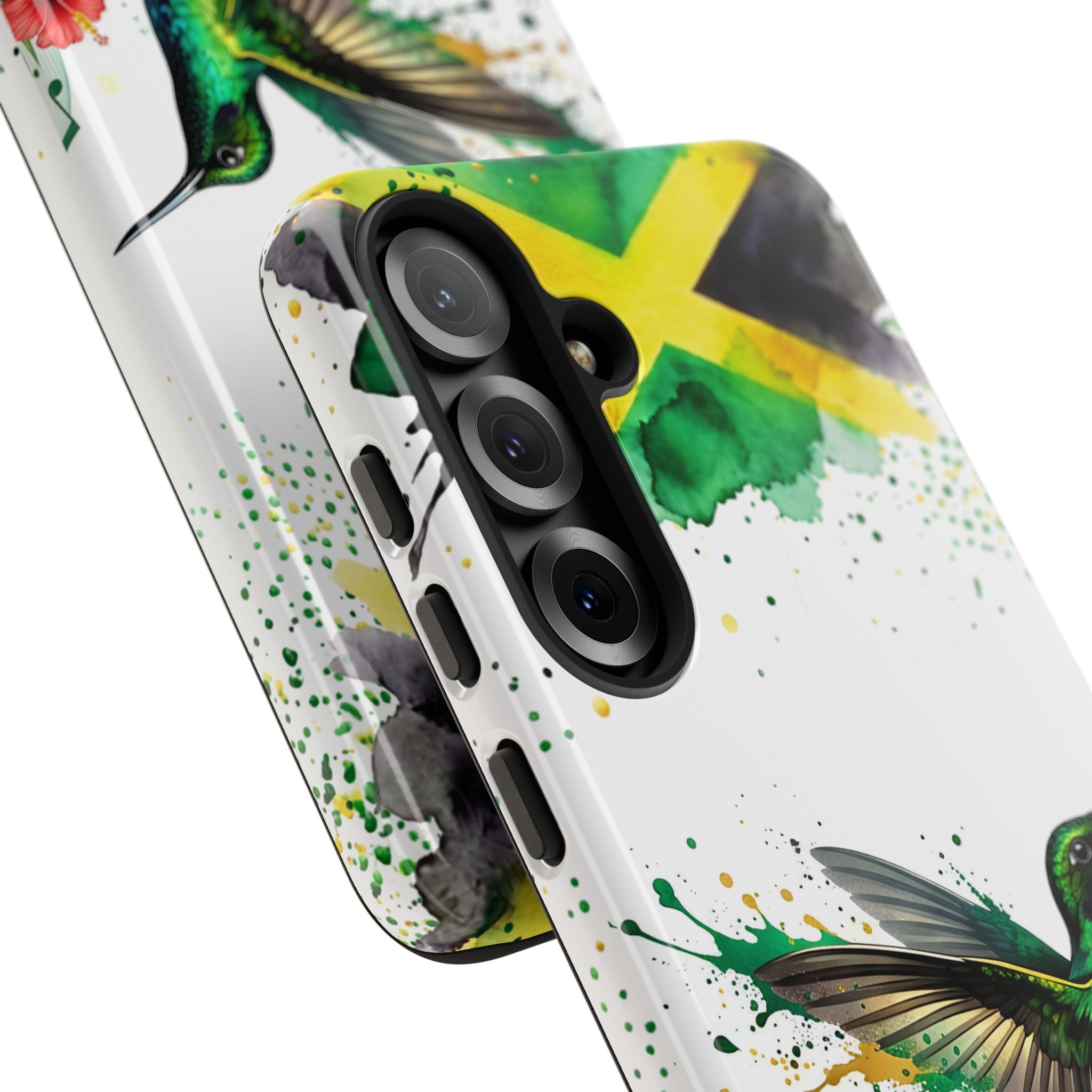 Hummingbird Jamaica Tough Phone Case – Tropical Floral Protective Cover
