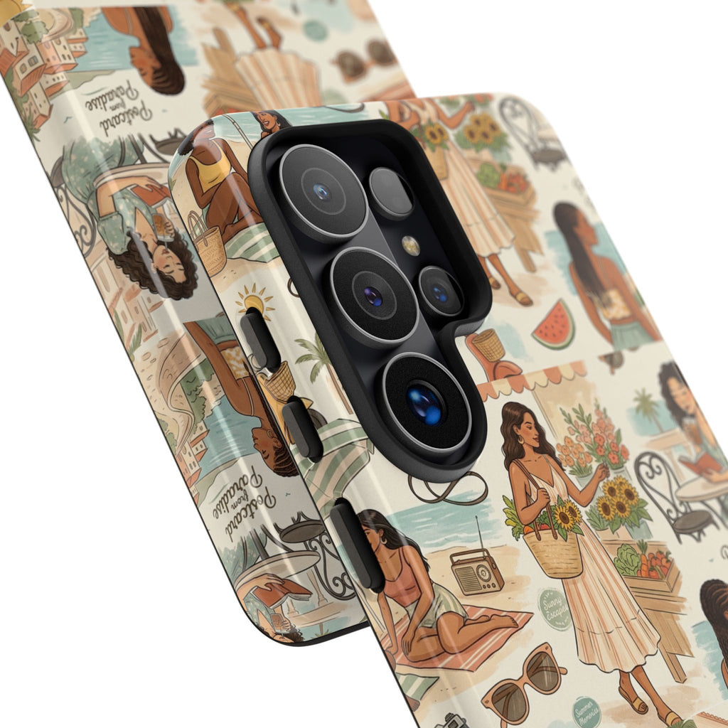 Tropical Vacation Phone Case — Vintage Beach Women Pattern