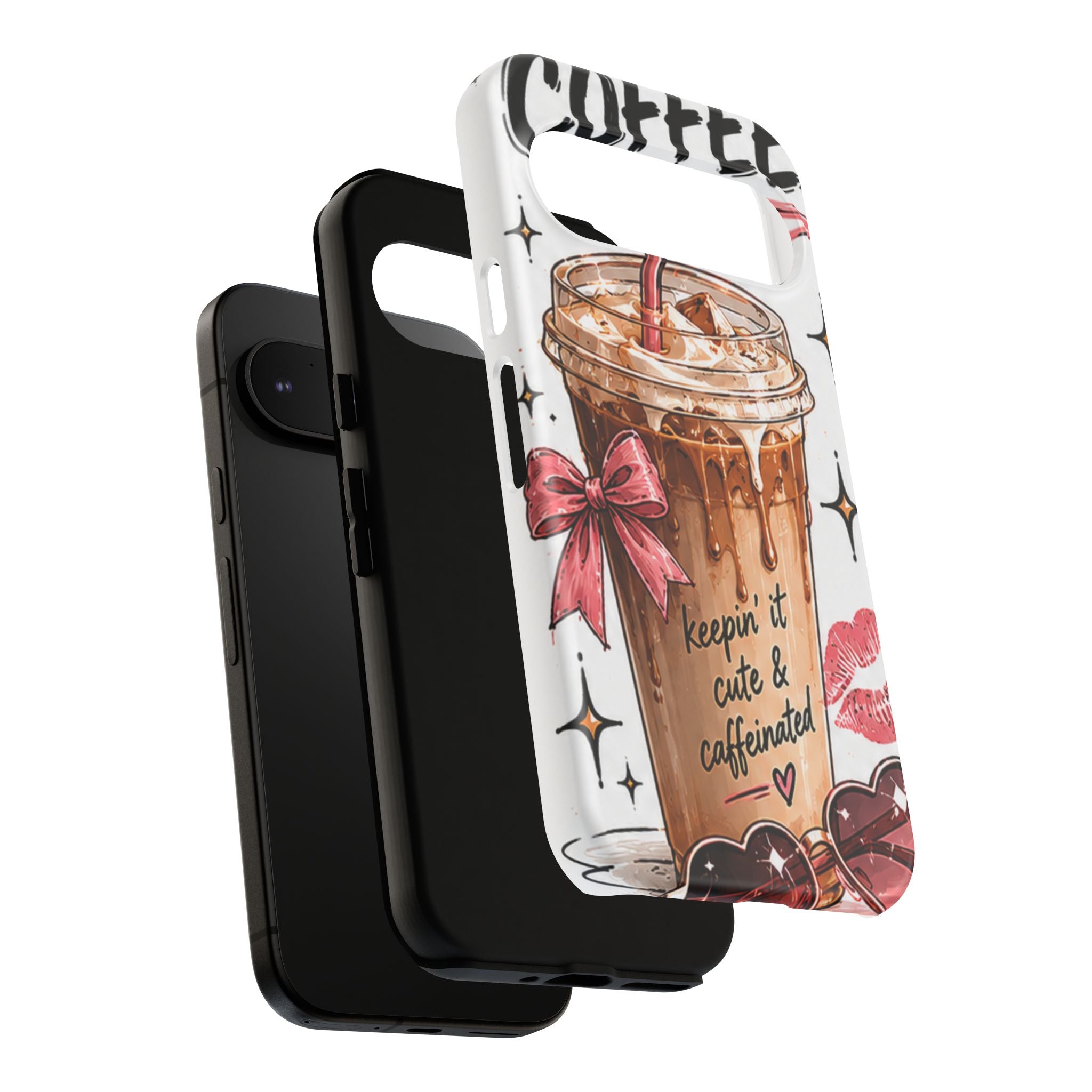 Phone Case — "Keepin' It Cute & Caffeinated" Iced Coffee Design