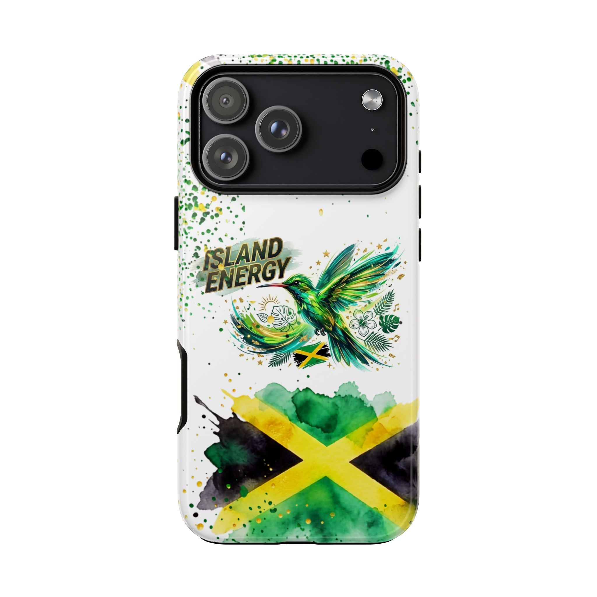 Island Energy Tough Phone Case — Colorful Hummingbird & Tropical Sunset Protective Cover