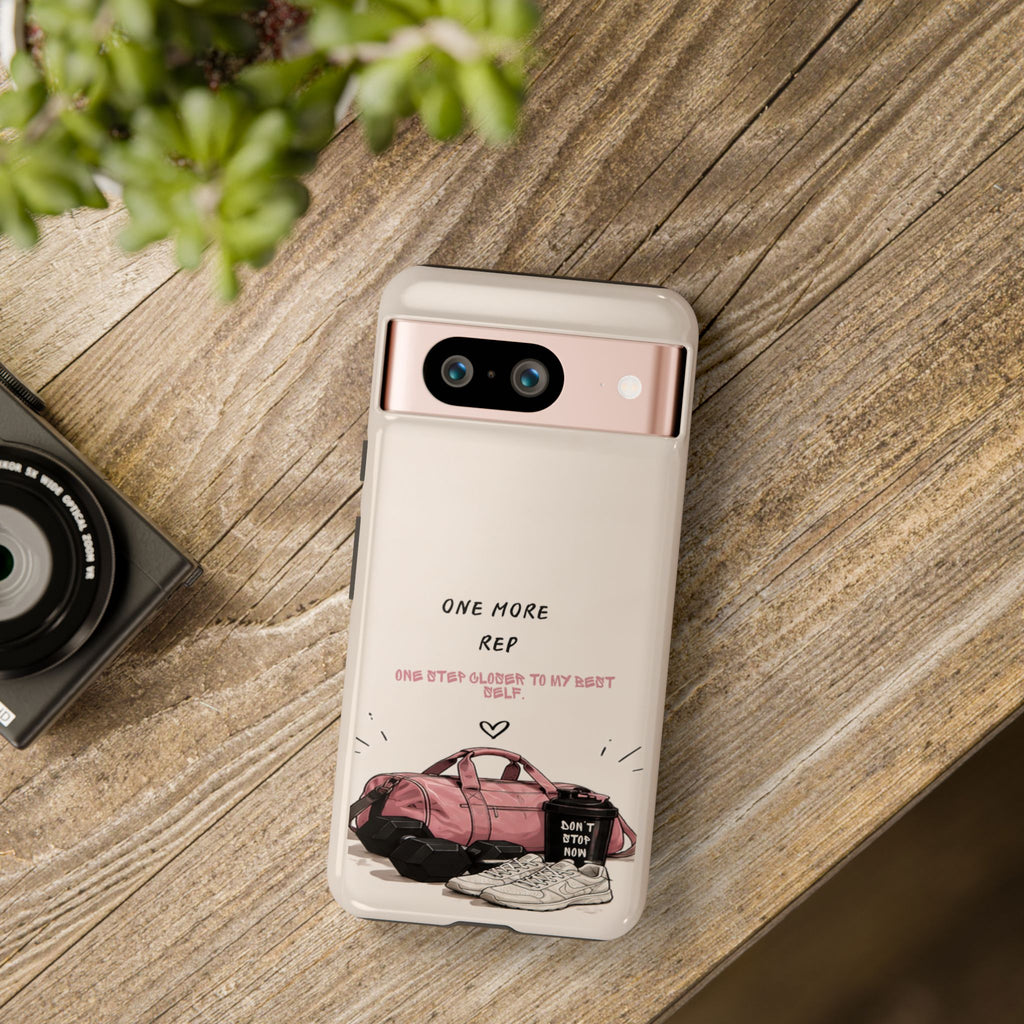 Gym Phone Case — "One More Rep" Workout Duffle & Sneakers Protective Case