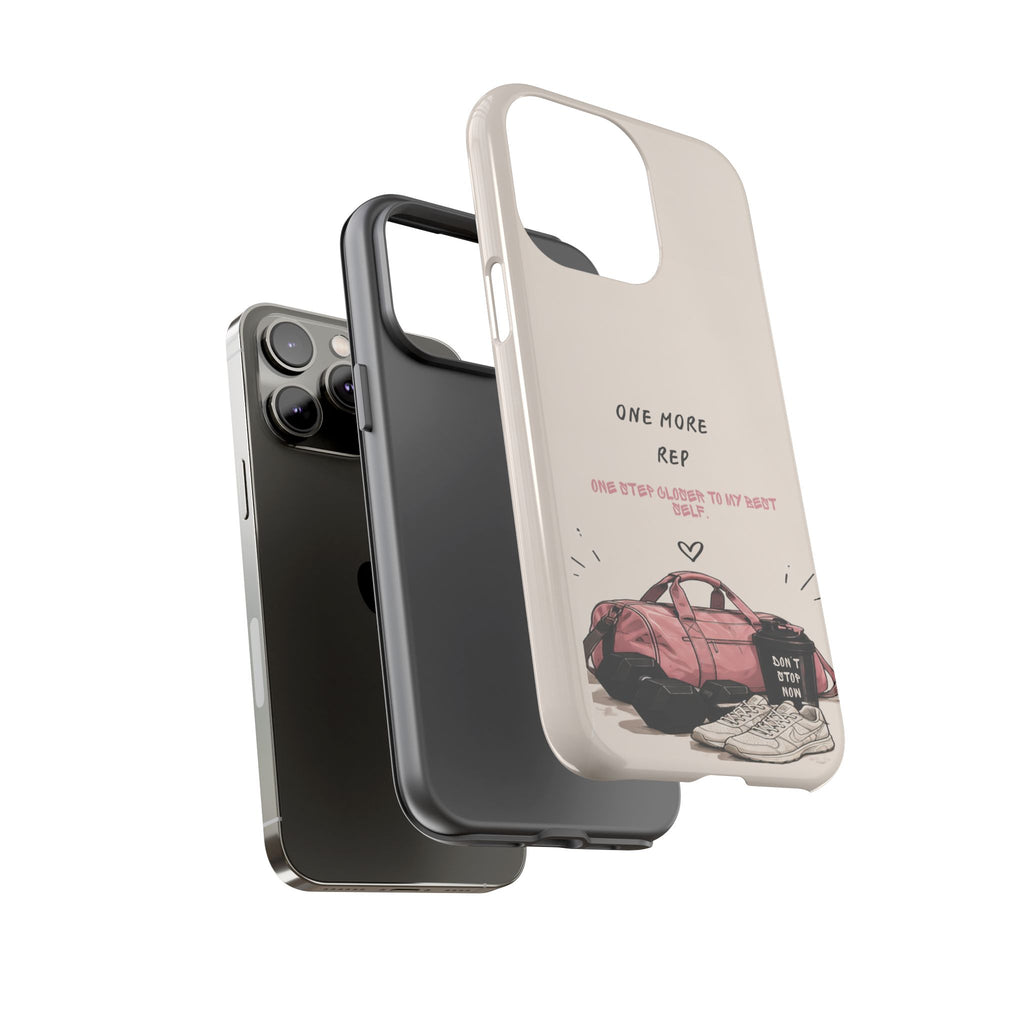Gym Phone Case — "One More Rep" Workout Duffle & Sneakers Protective Case