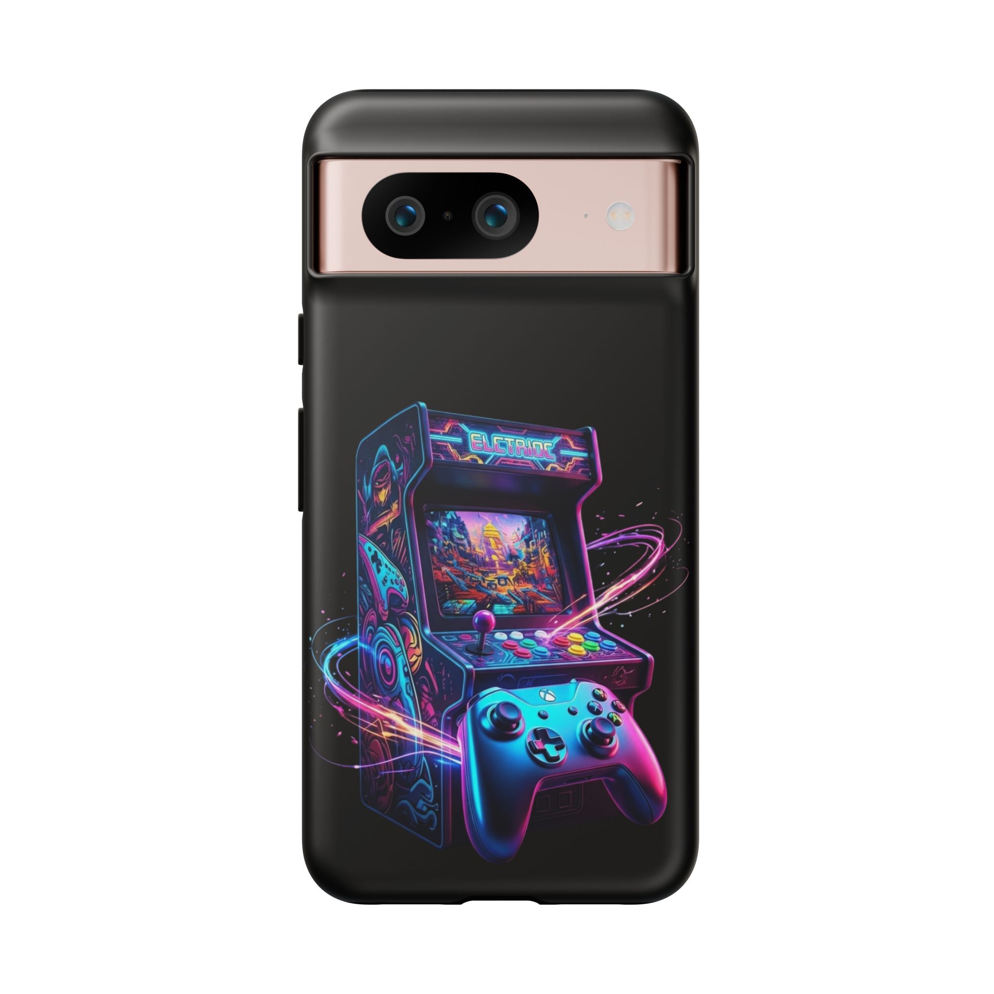 Retro Arcade Phone Case — Neon Gaming Controller Design