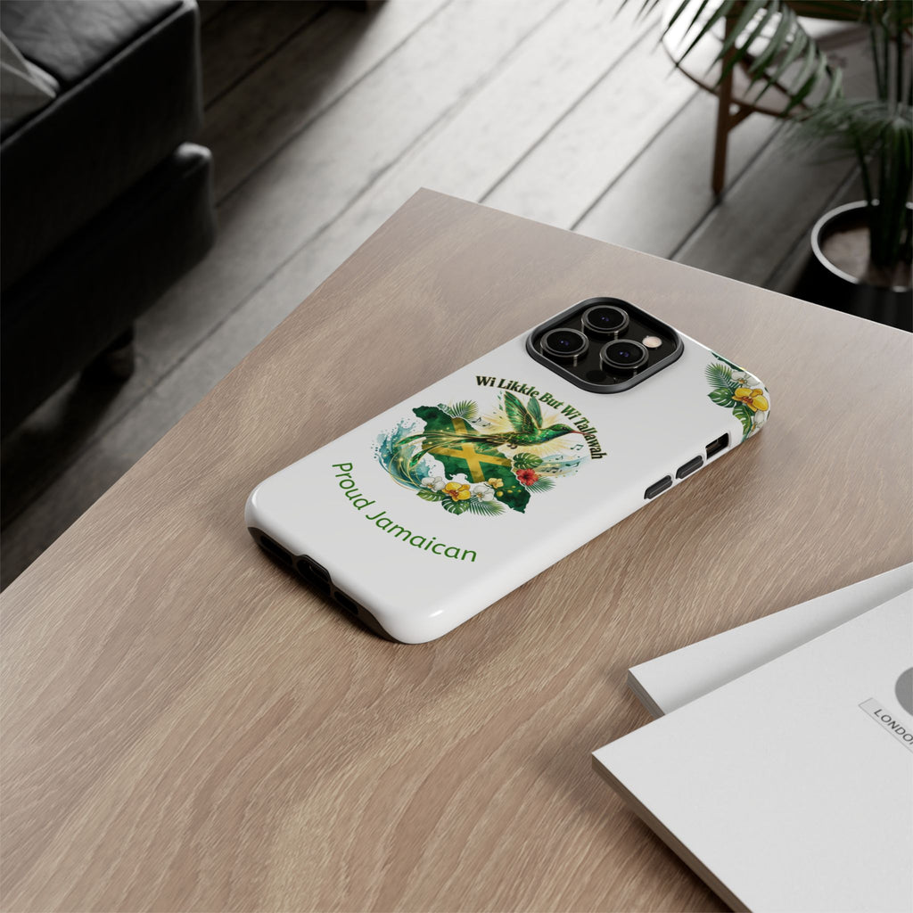 Jamaica Hummingbird Phone Case — “Wi Likkle But Wi Tallawah” Tropical Protective Cover
