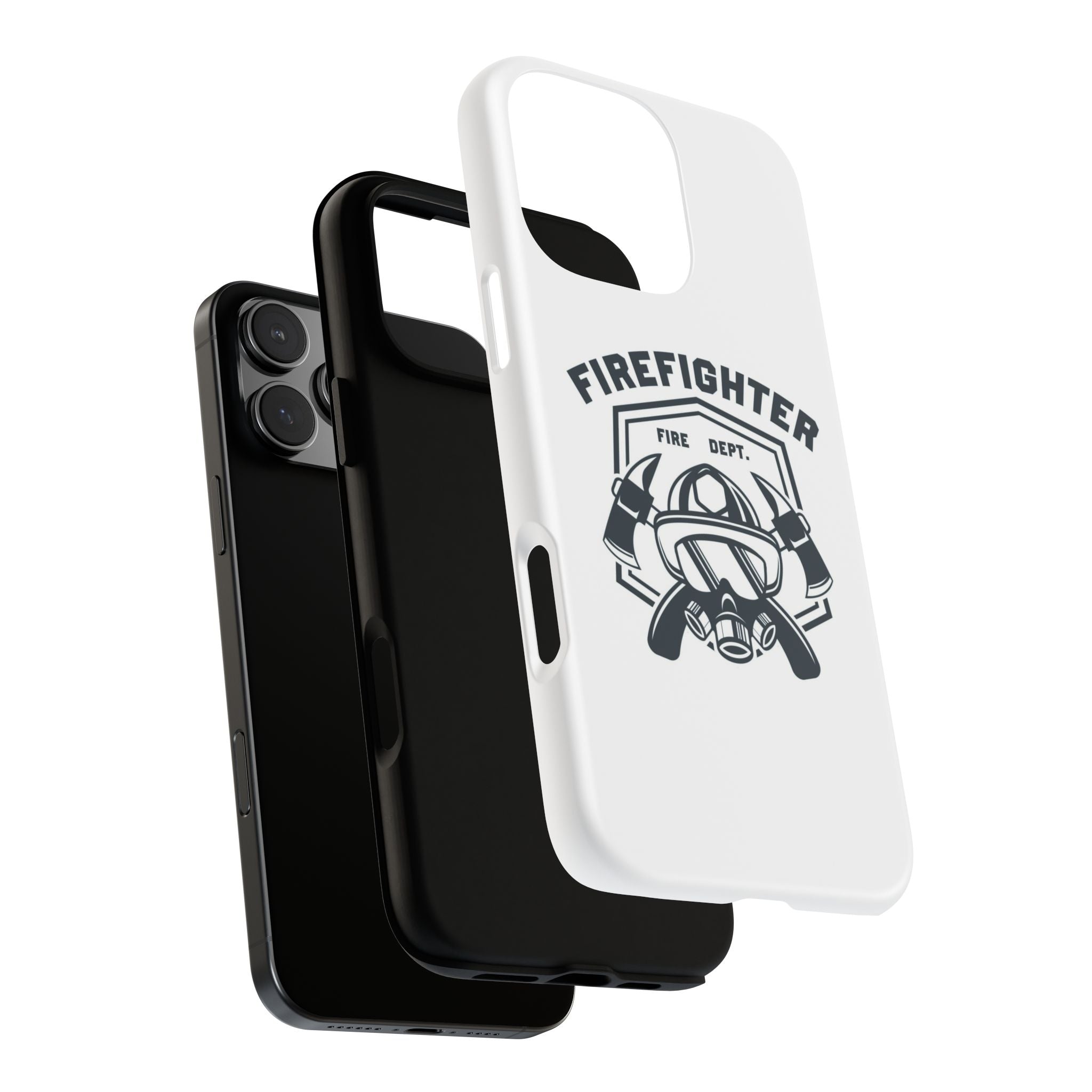 Firefighter Tough Phone Case — Fire Dept Helmet & Axes Protective Cover