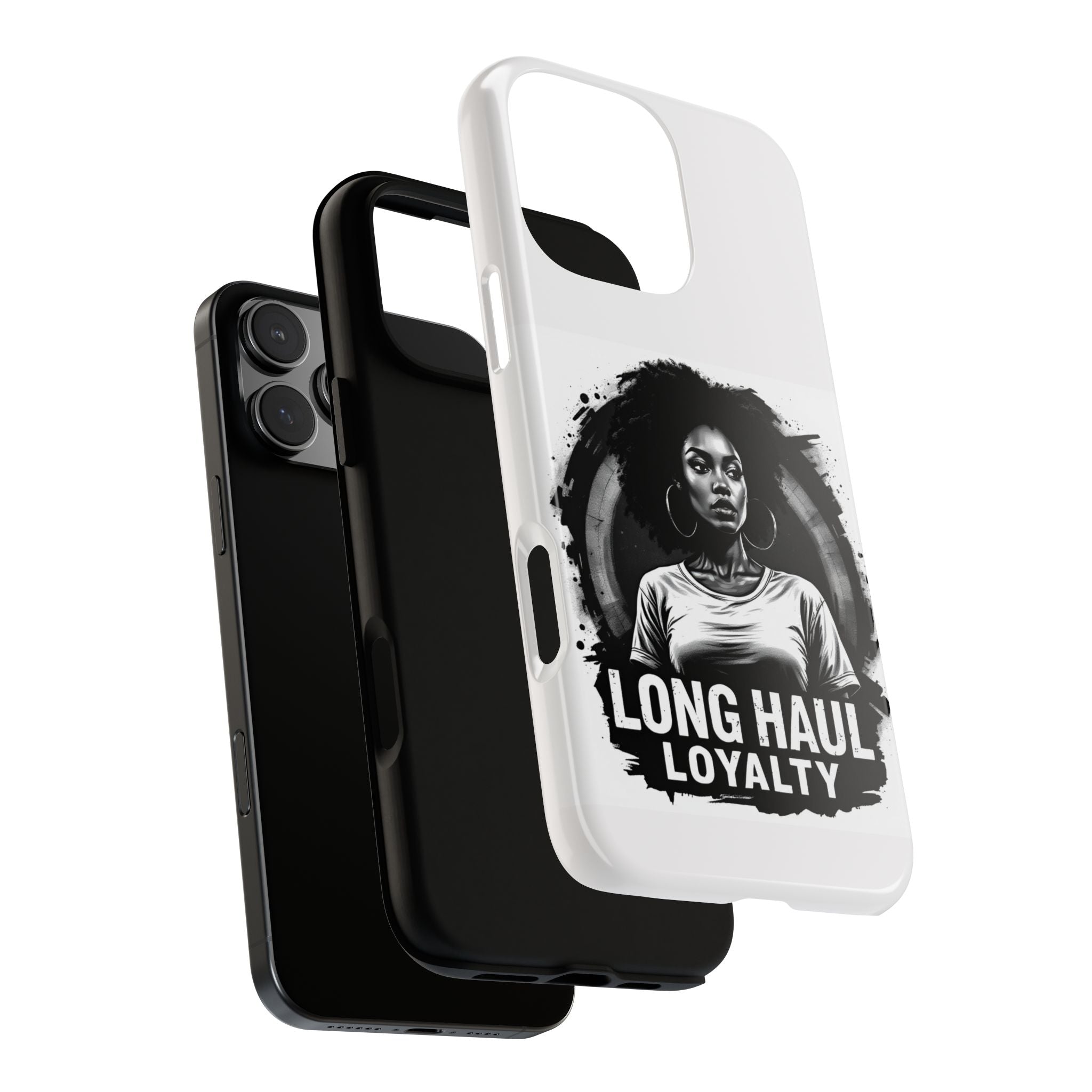 Phone Case — "Long Haul Loyalty" Black & White Portrait Protective Case