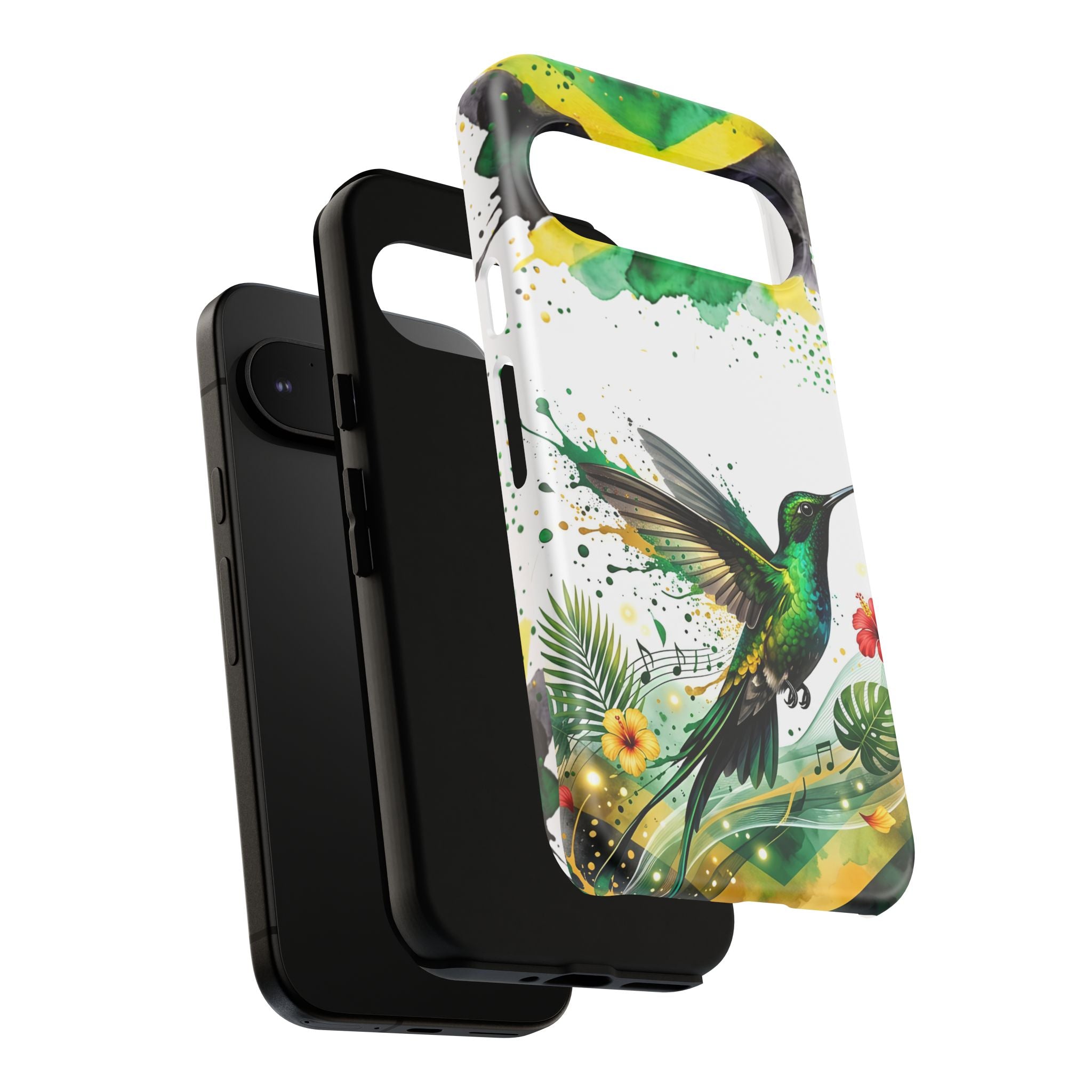 Hummingbird Jamaica Tough Phone Case – Tropical Floral Protective Cover