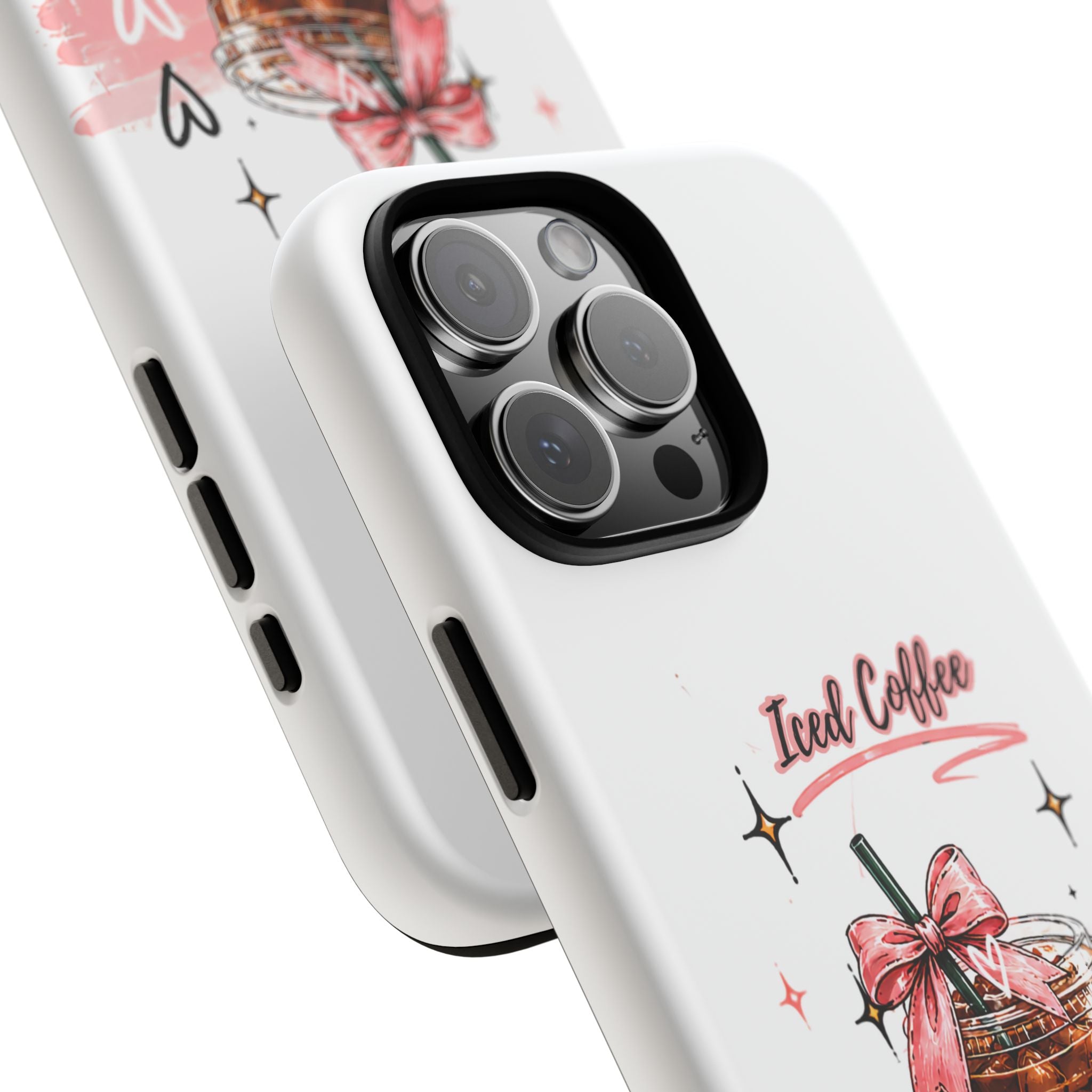Iced Coffee Phone Case – Cute Pink Boba Design ("Iced coffee is my person")