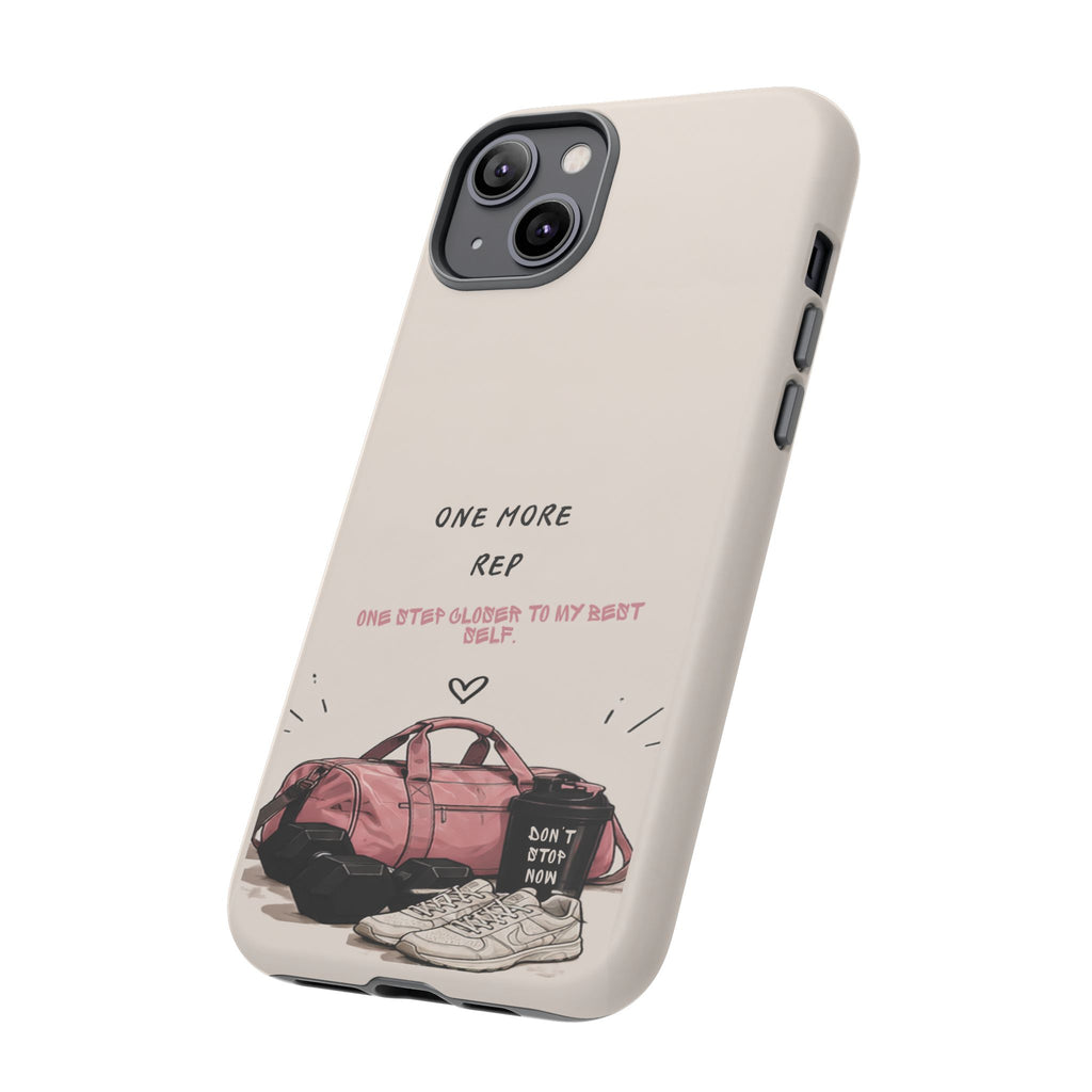 Gym Phone Case — "One More Rep" Workout Duffle & Sneakers Protective Case