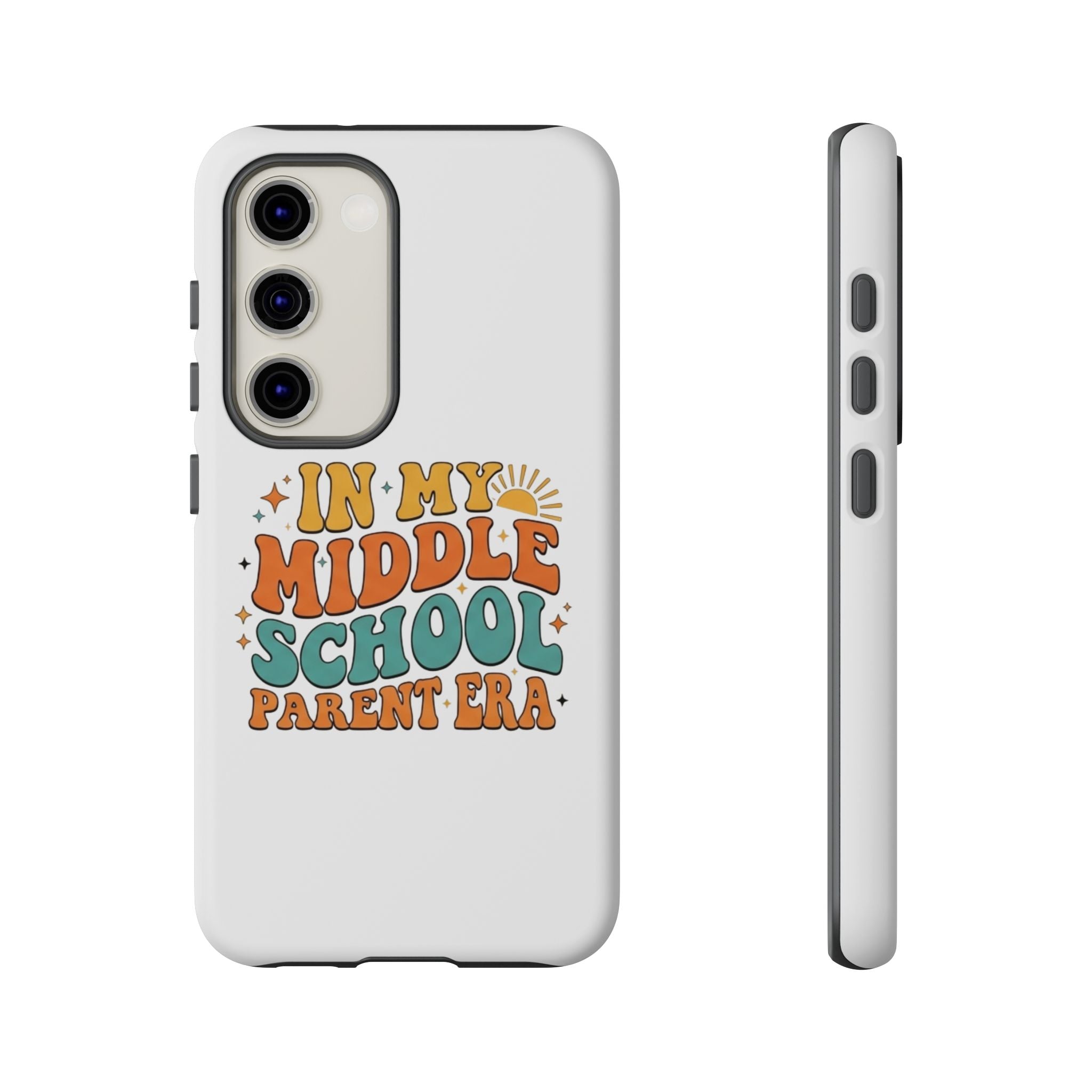 Middle School Parent Phone Case — "In My Middle School Parent Era" Retro Design