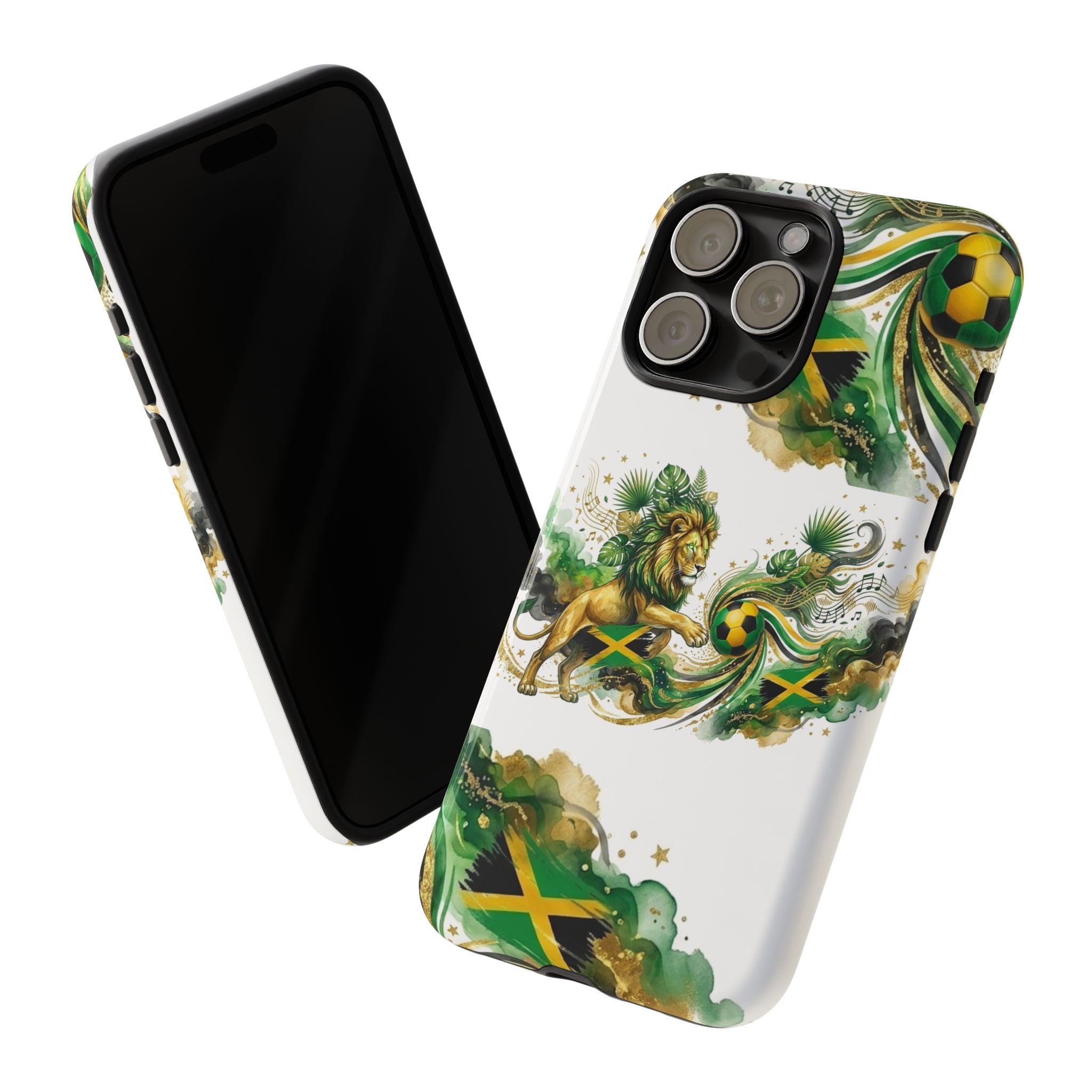 Jamaica Lion Phone Case — Jamaican Flag Rasta Protective Tough Case