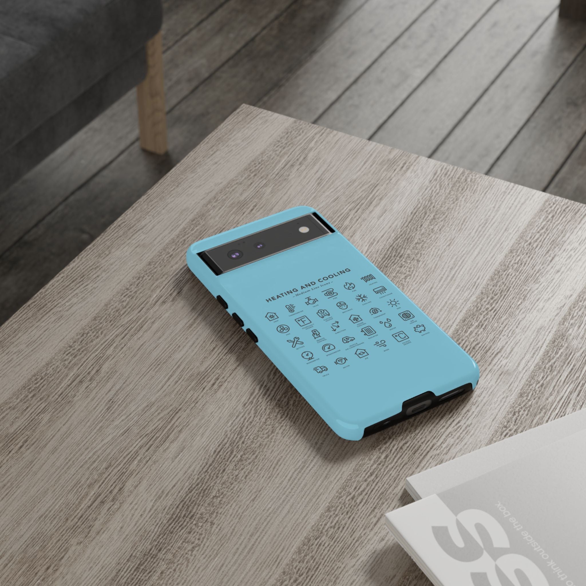 Heating and Cooling Icons Phone Case – HVAC Technician Protective Phone Cover