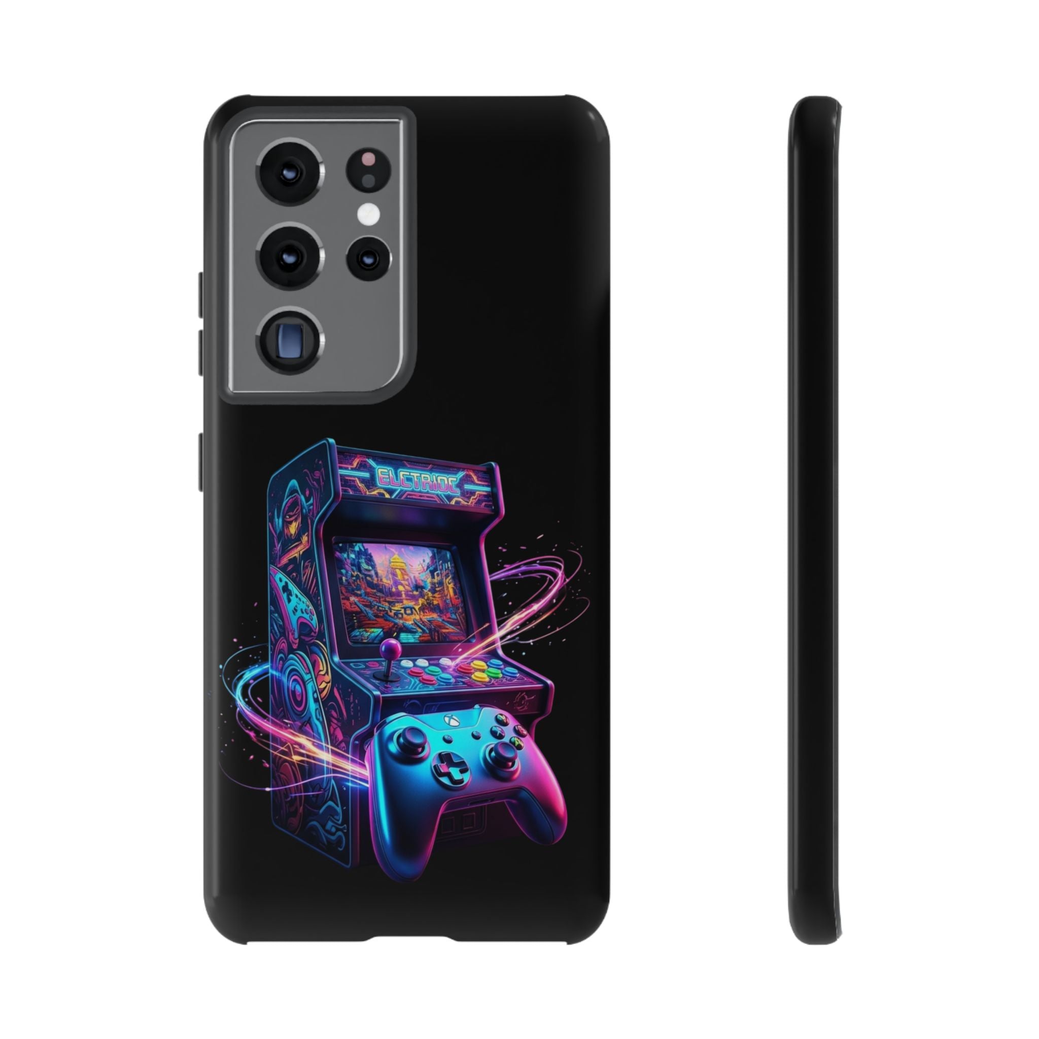 Retro Arcade Phone Case — Neon Gaming Controller Design