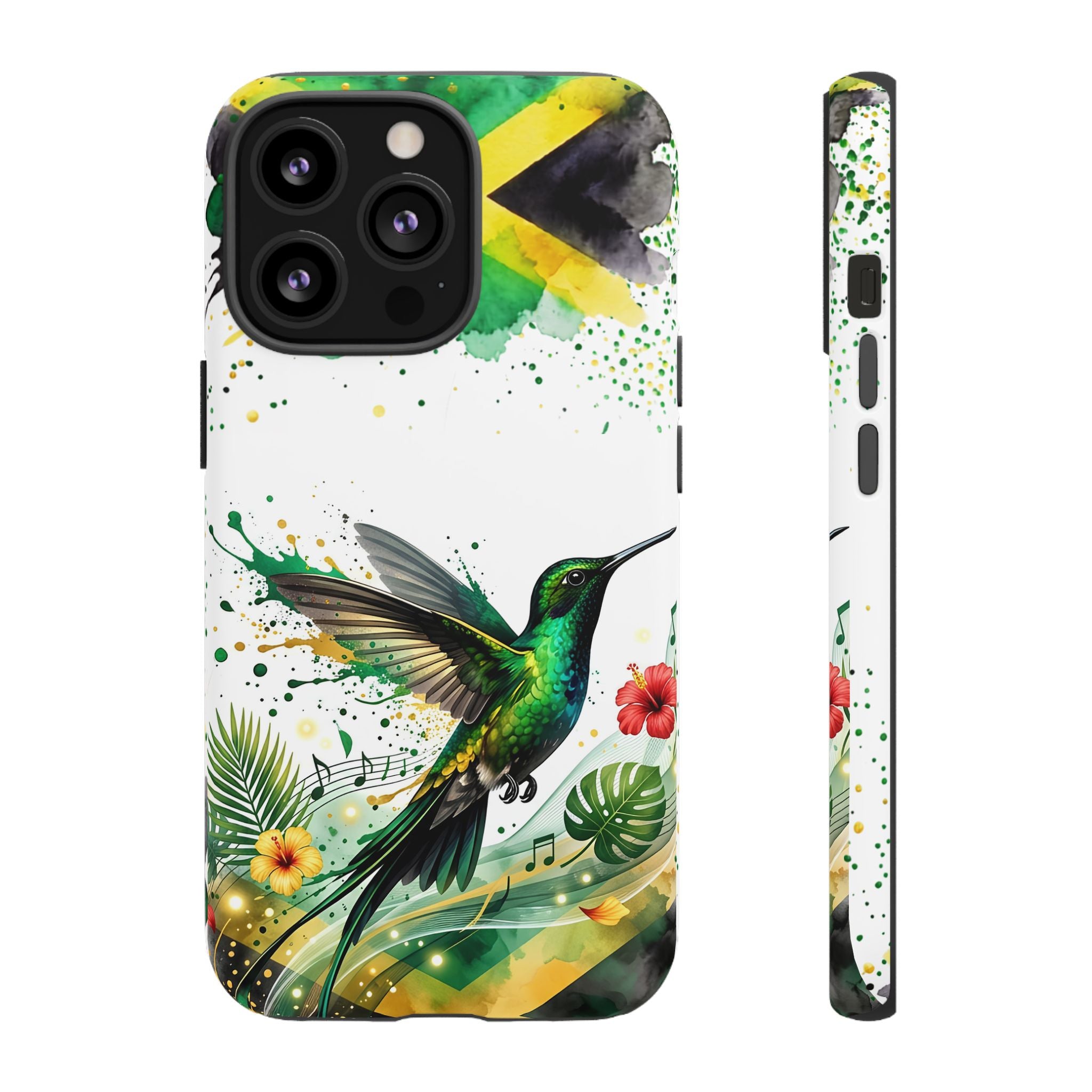 Hummingbird Jamaica Tough Phone Case – Tropical Floral Protective Cover
