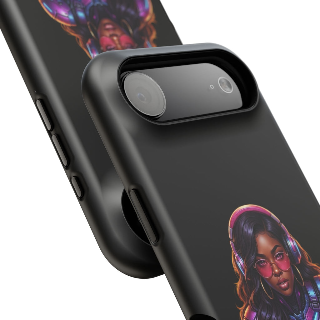 Gamer Girl Cyber Armor Phone Case — Impact‑Resistant Protective Cover