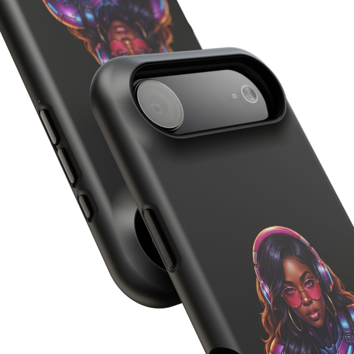Gamer Girl Cyber Armor Phone Case — Impact‑Resistant Protective Cover